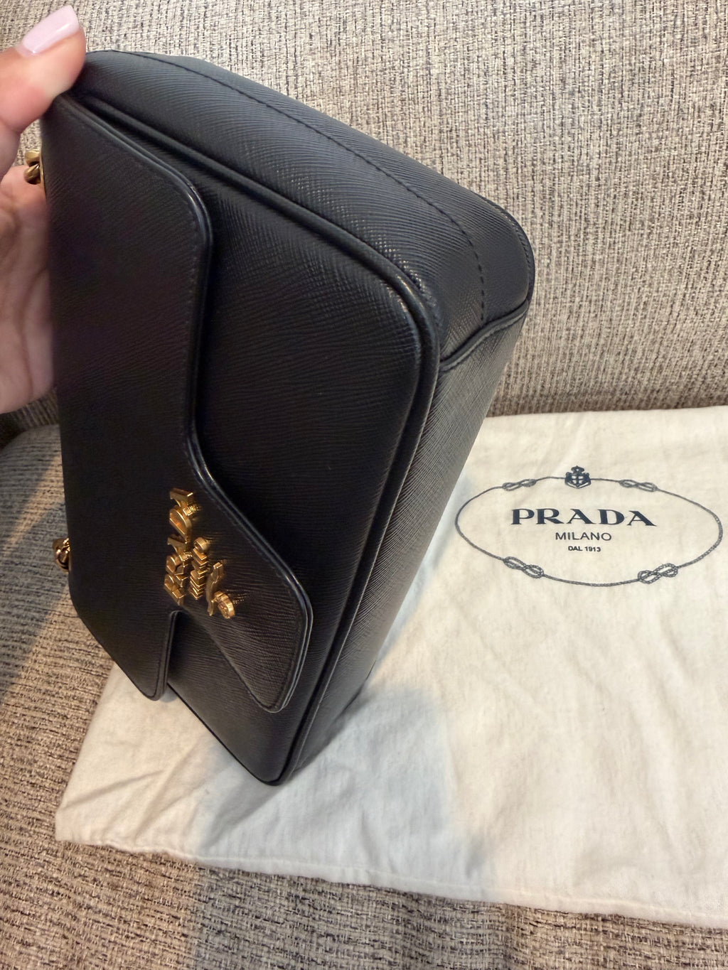 Prada Saffiano Flap Chain Bag
