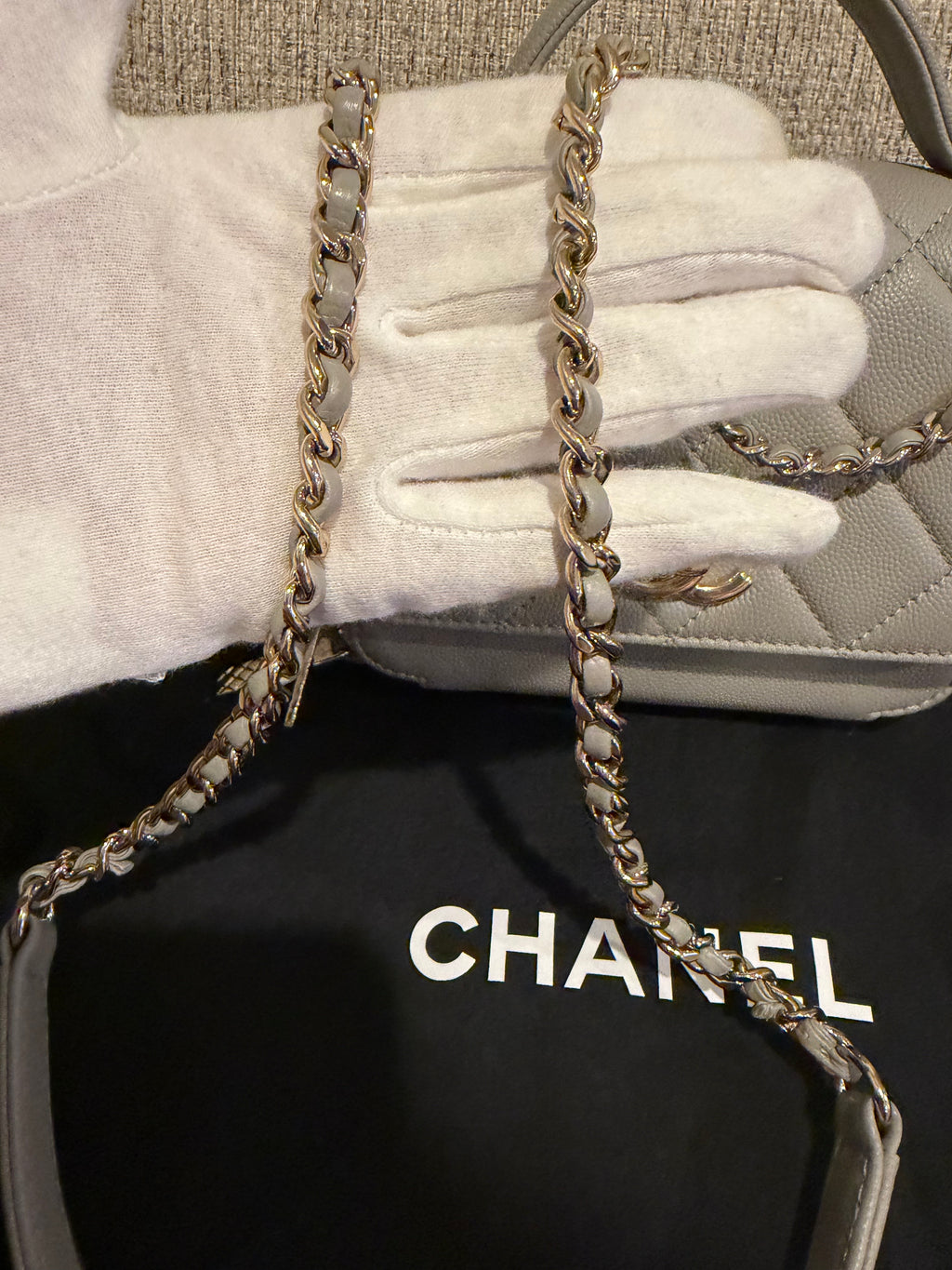 Chanel Business Affinity Grey Small