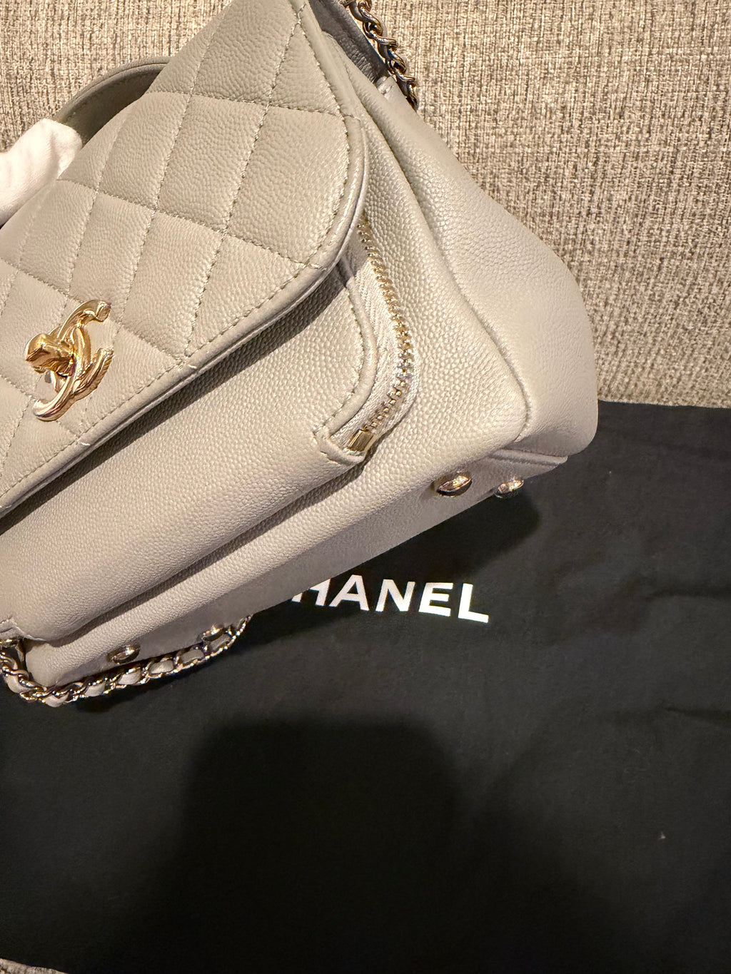 Chanel Business Affinity Grey Small