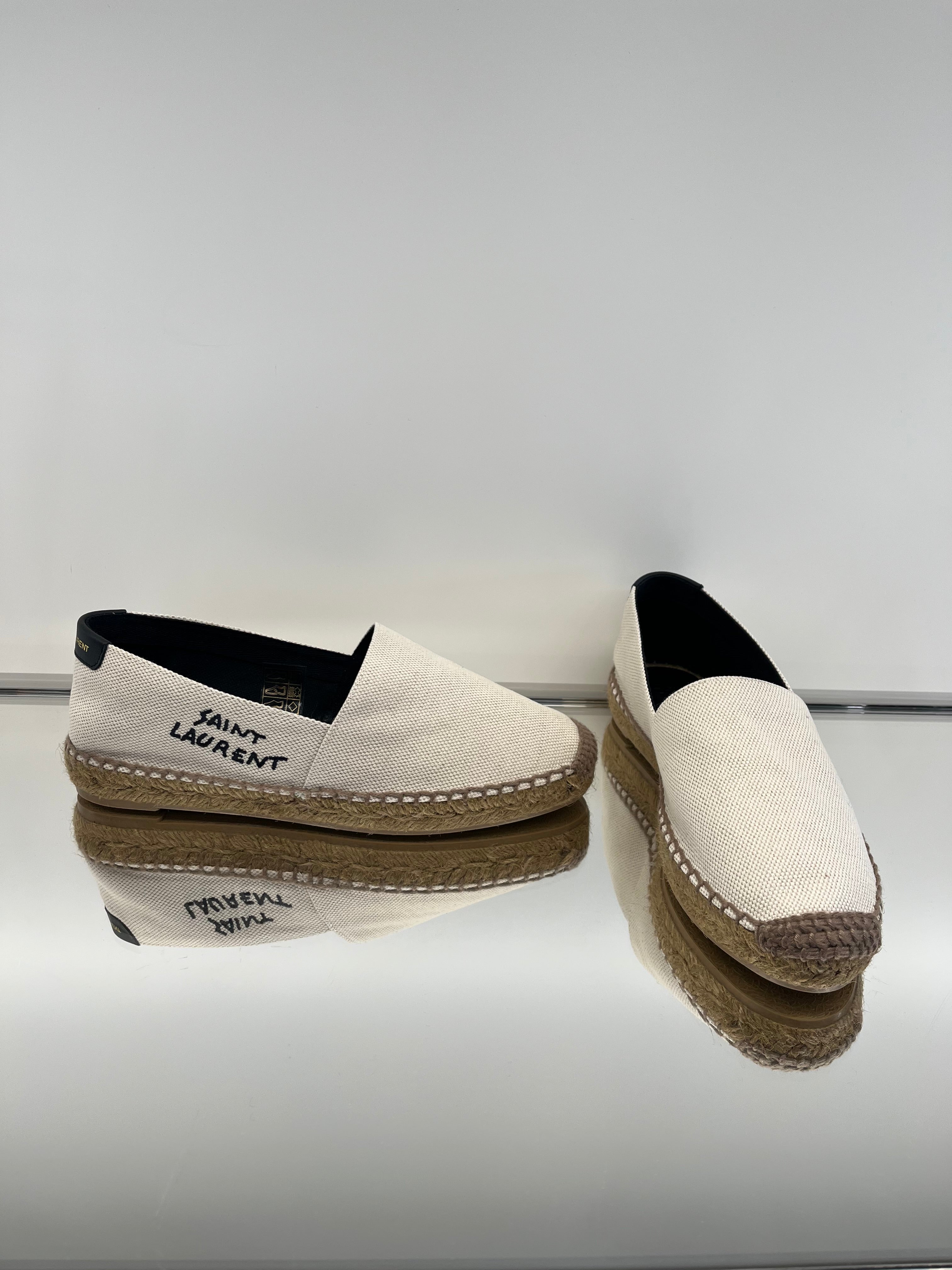 YSL Espadrilles Cream