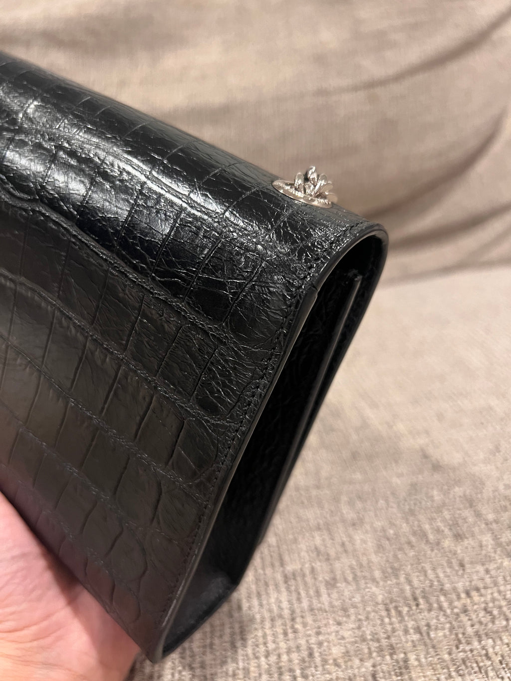 YSL Kate w/ Tassel Croc Medium
