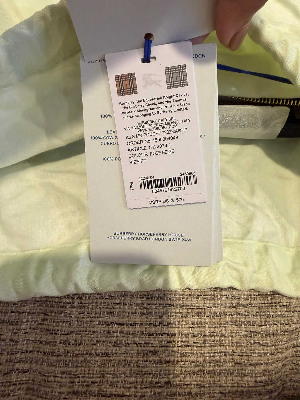 Burberry Nylon Hand/ Shoulder Bag