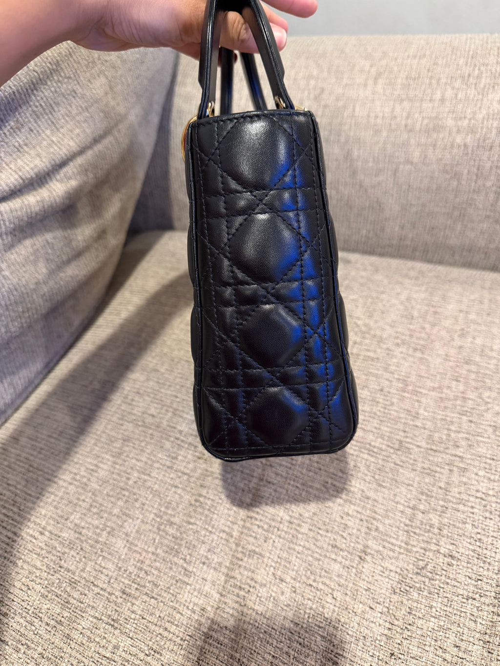 Lady Dior Small Black GHW
