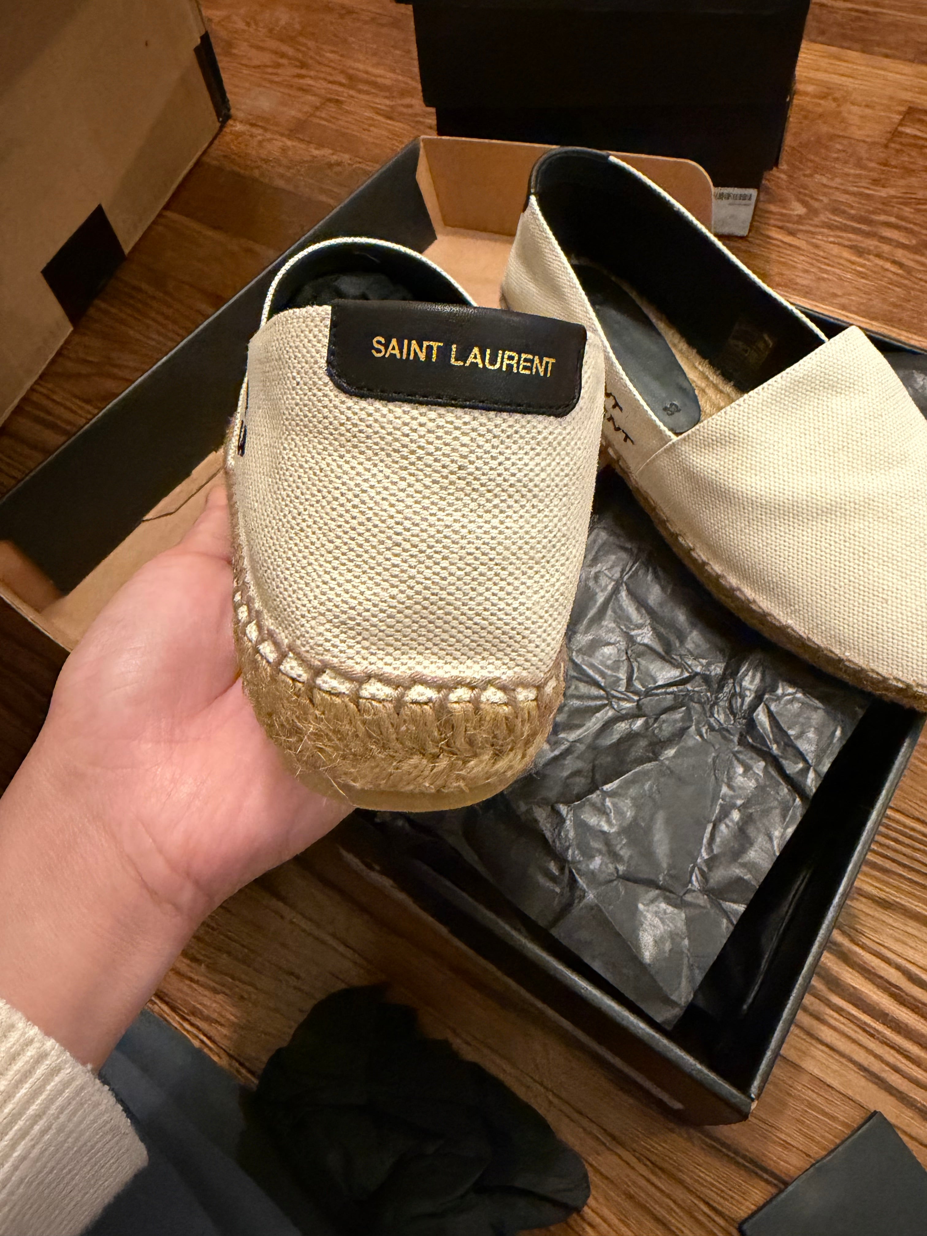YSL Espadrilles Cream