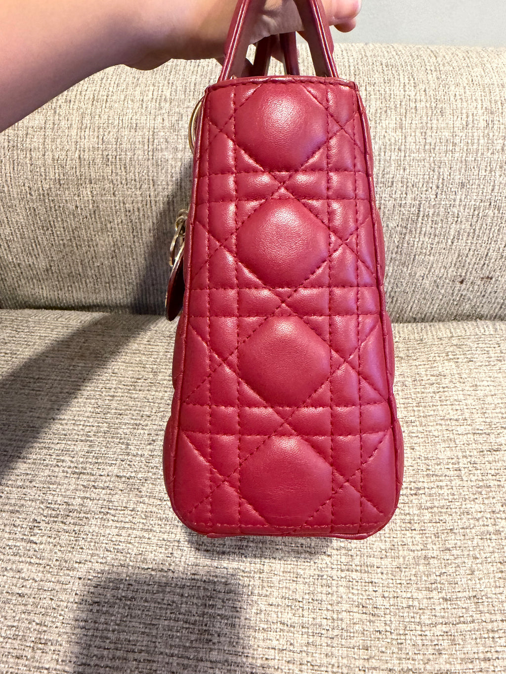 Lady Dior Small Red ABC Strap