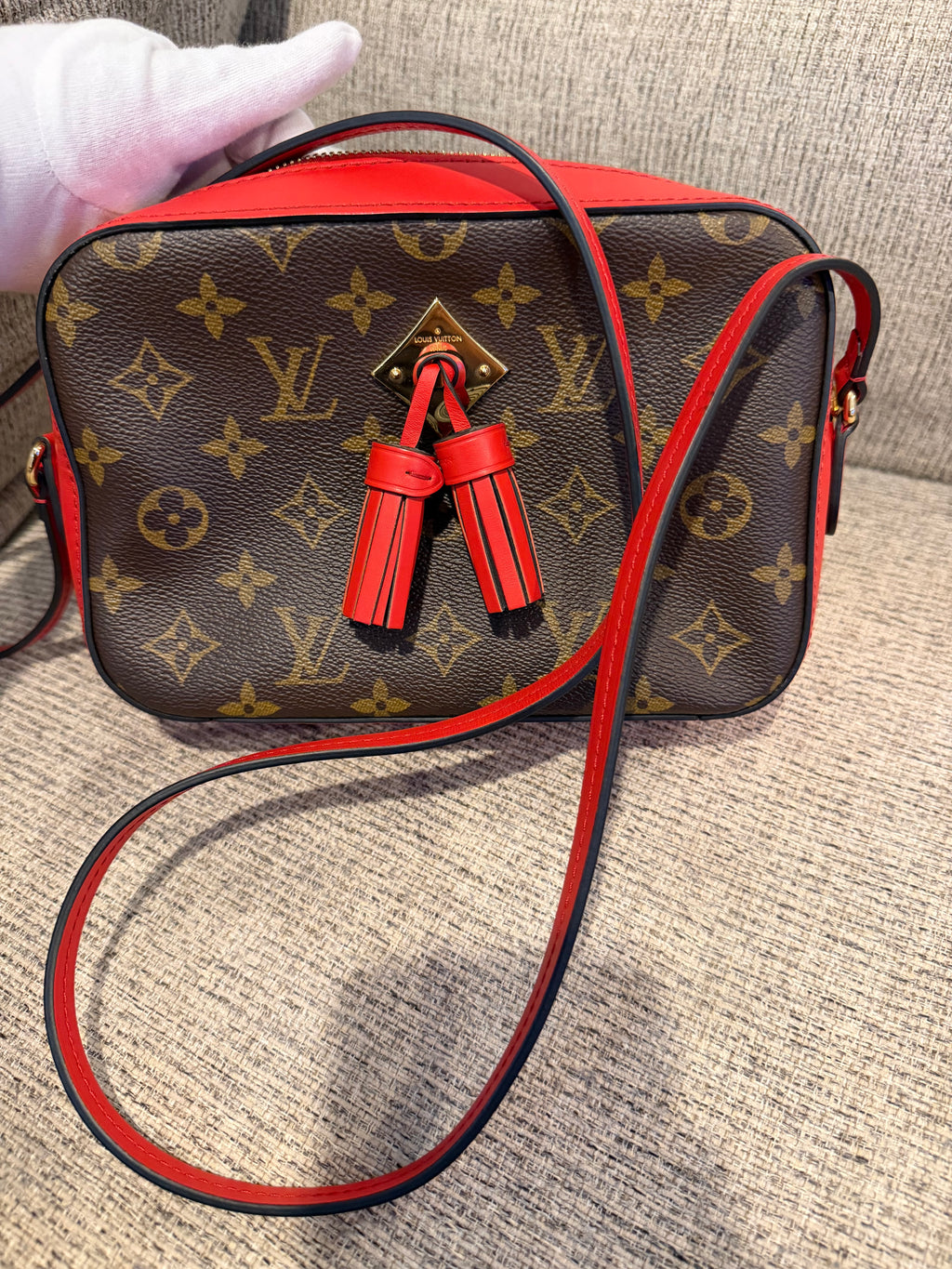 Louis Vuitton Saintonge Red