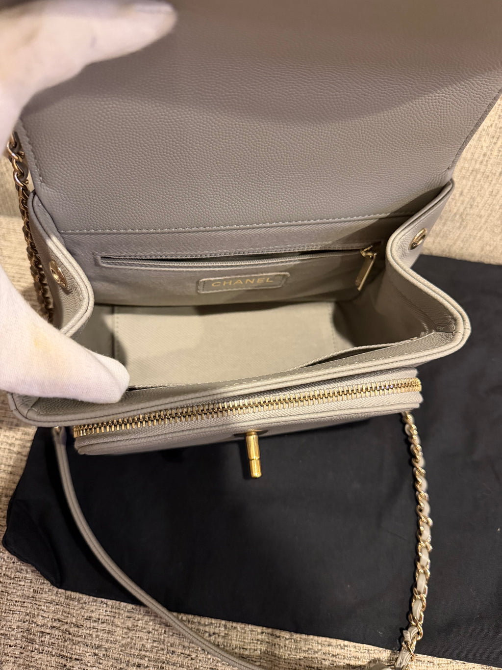 Chanel Business Affinity Grey Small
