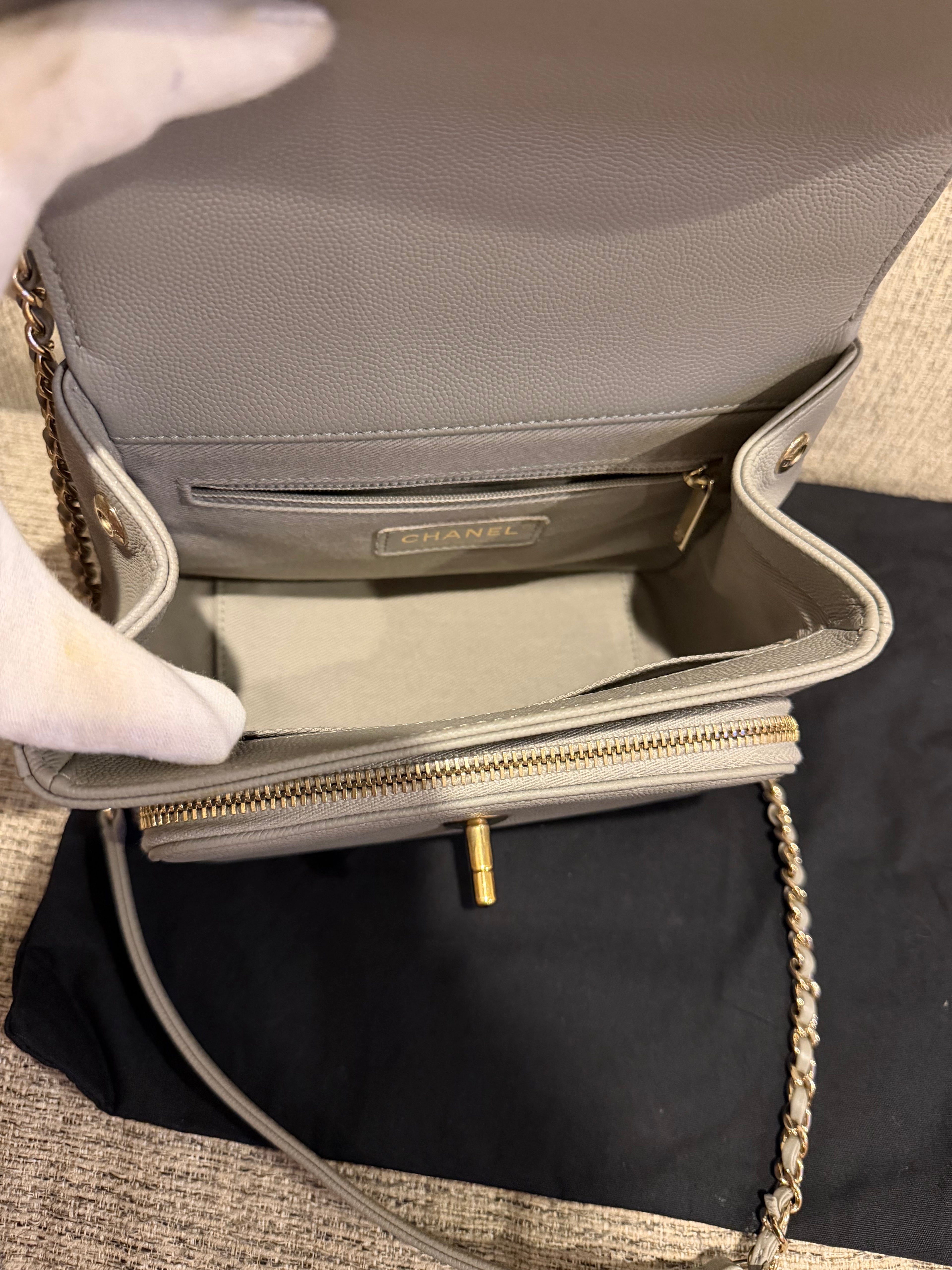 Chanel Business Affinity Grey Small