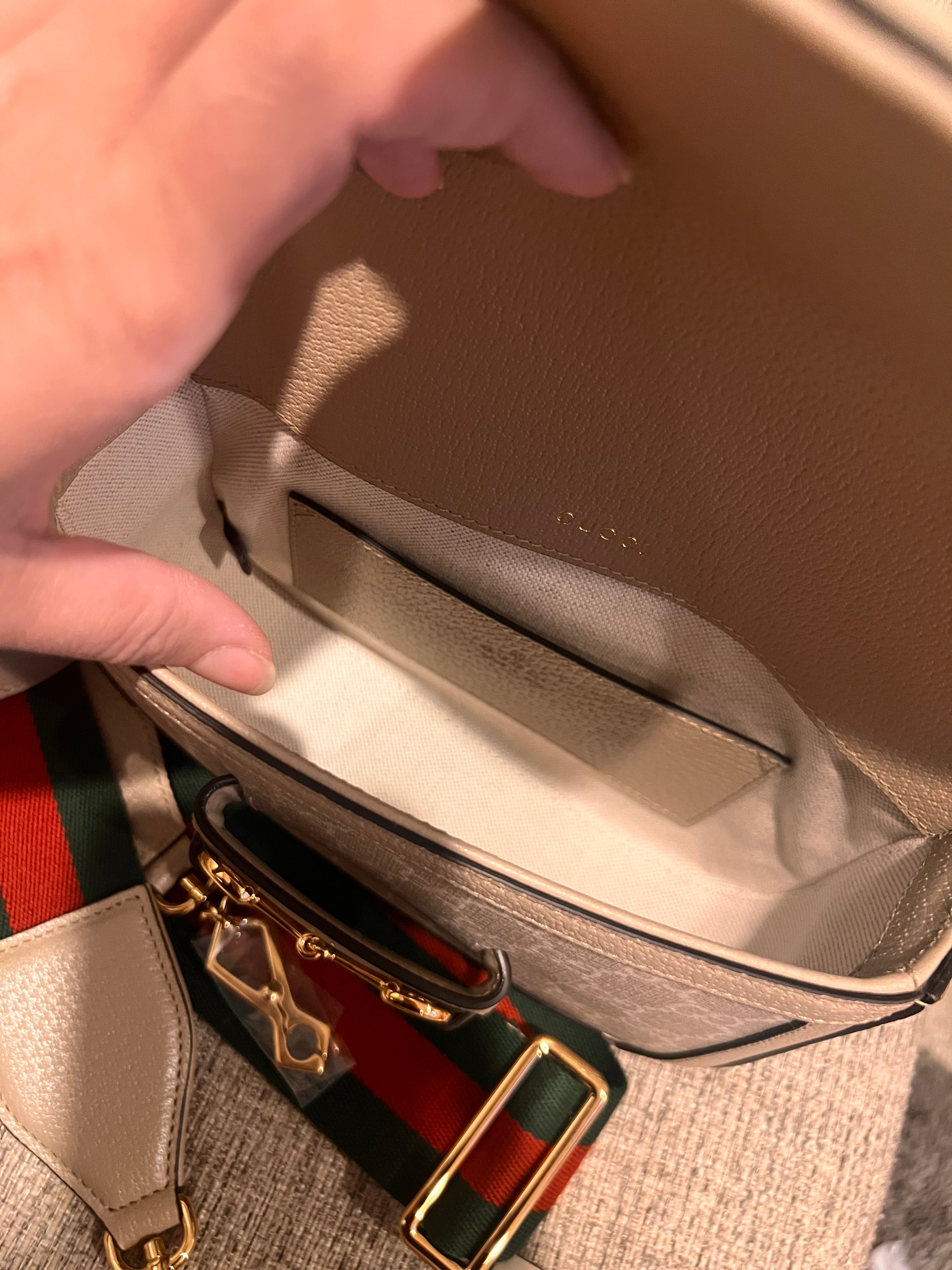 Gucci Horsebit Mini 2-Straps Limited White logo