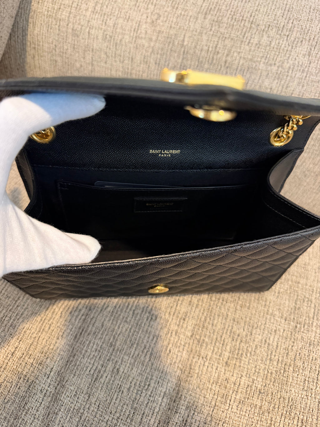 YSL Envelope Medium Black