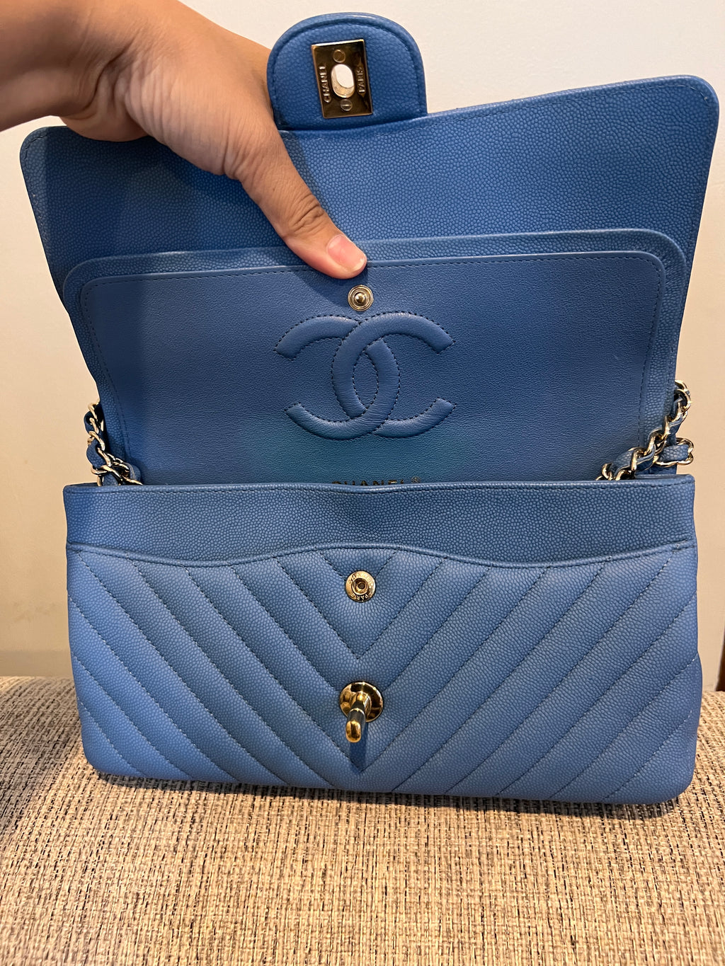 Chanel Double Flap Medium Chevron