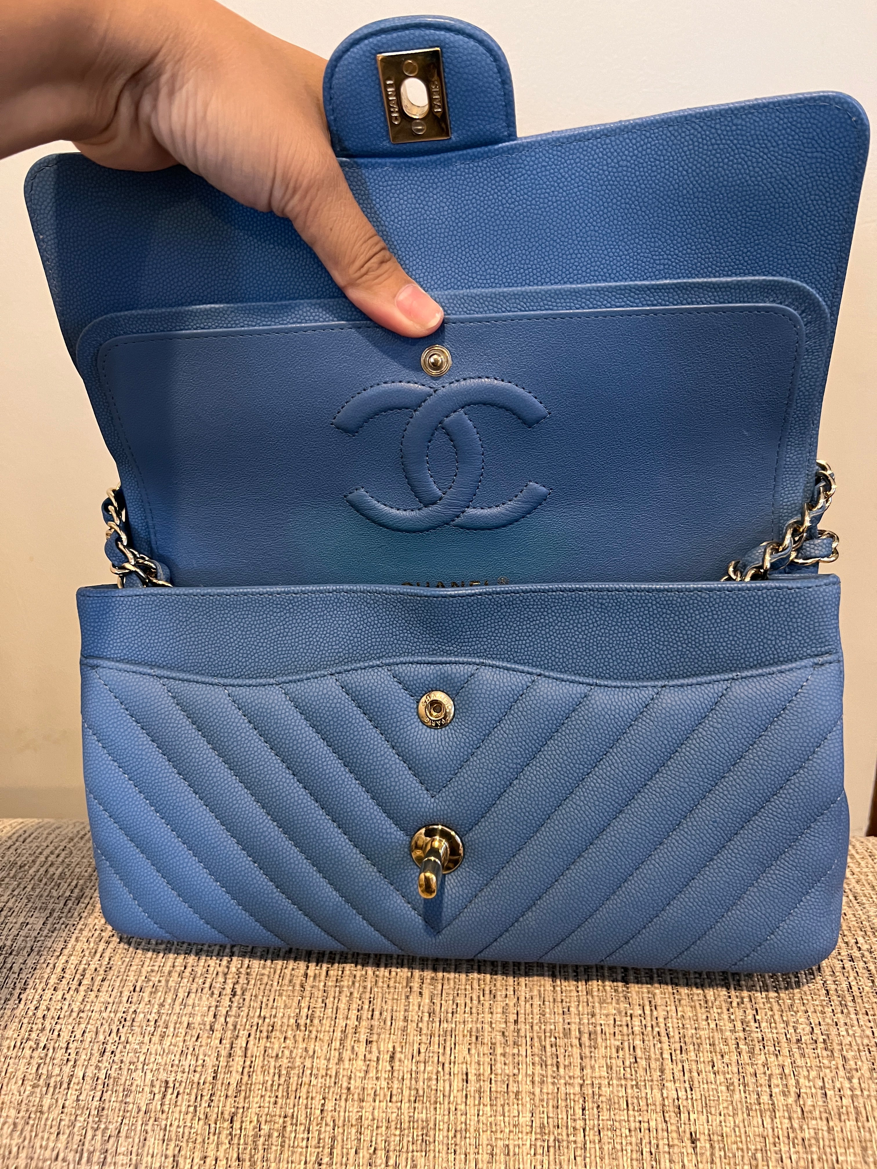 Chanel Double Flap Medium Chevron