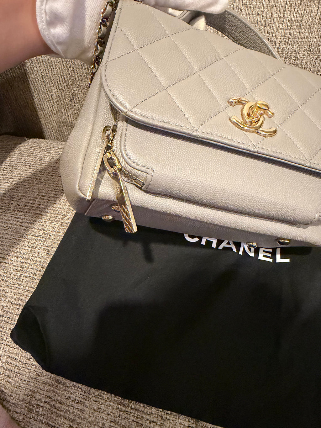 Chanel Business Affinity Grey Small