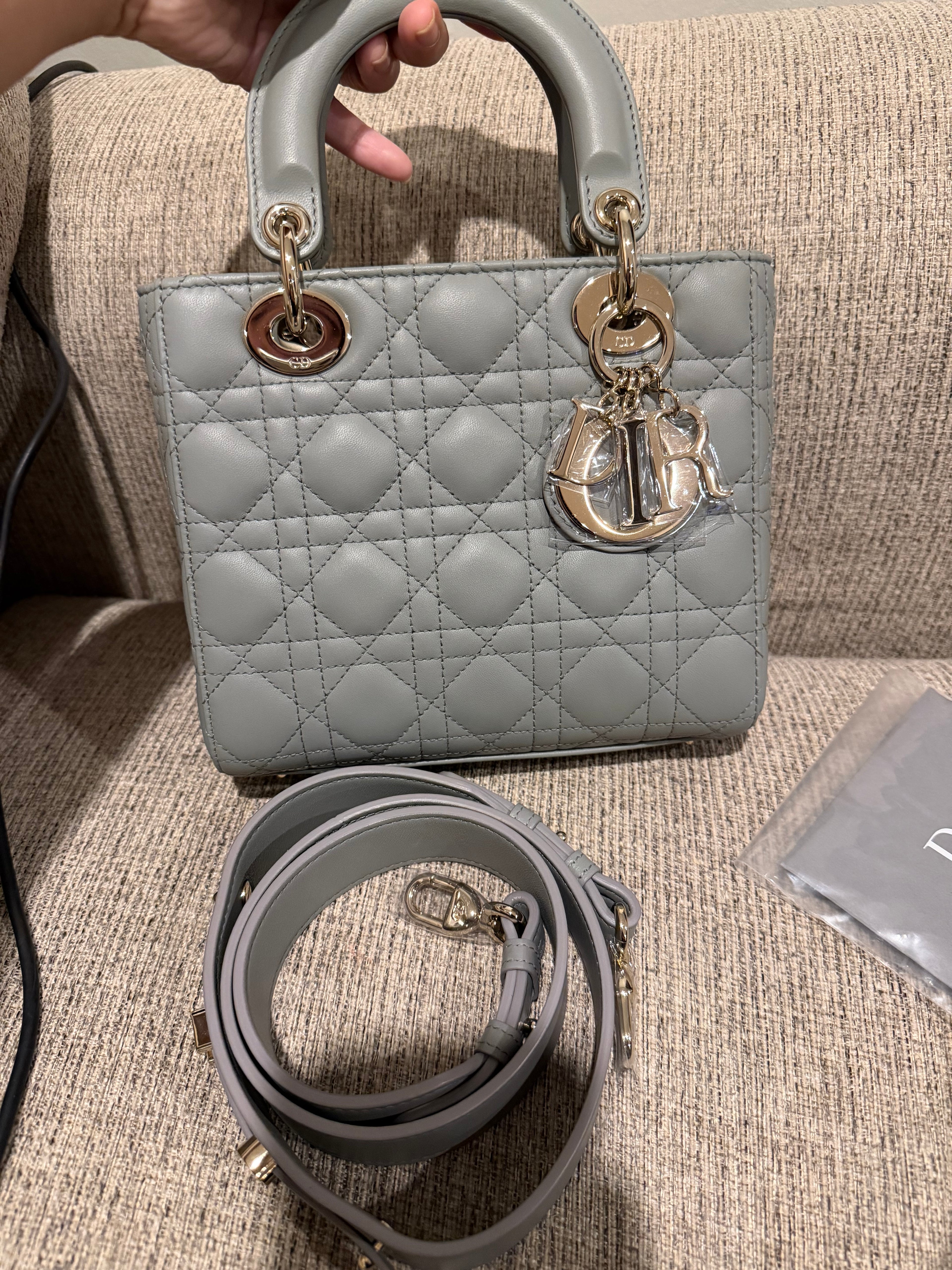 Lady Dior Small Grey ABC