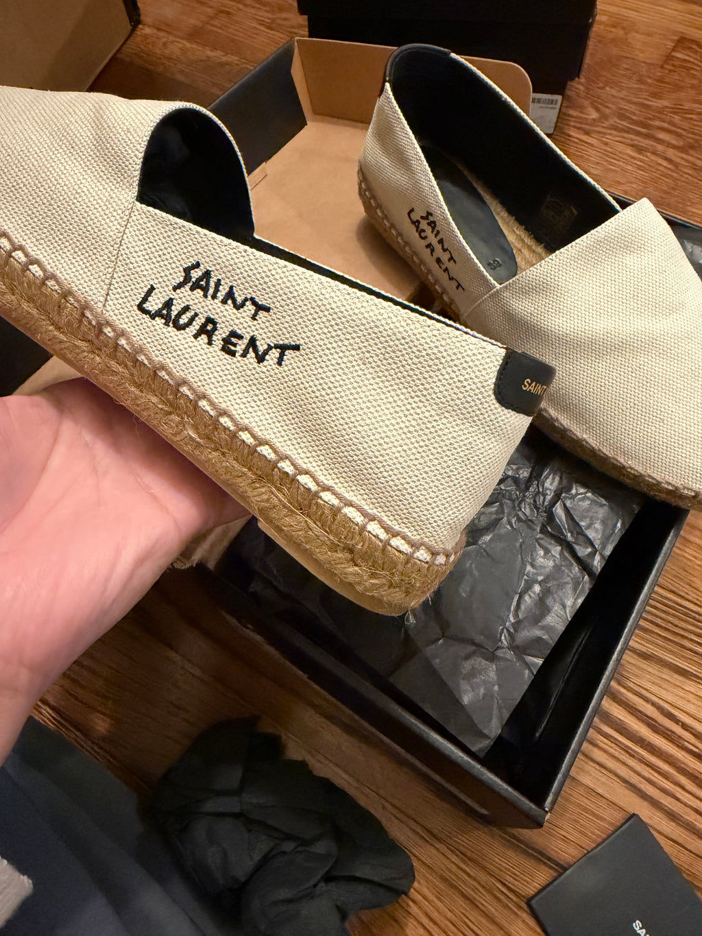YSL Espadrilles Cream