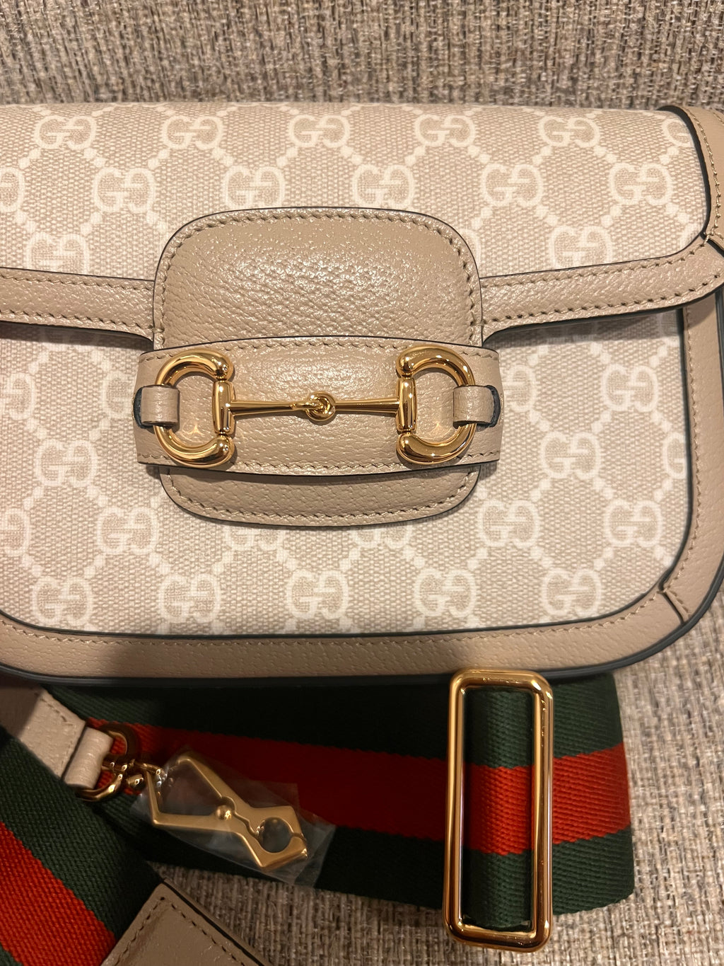 Gucci Horsebit Mini 2-Straps Limited White logo