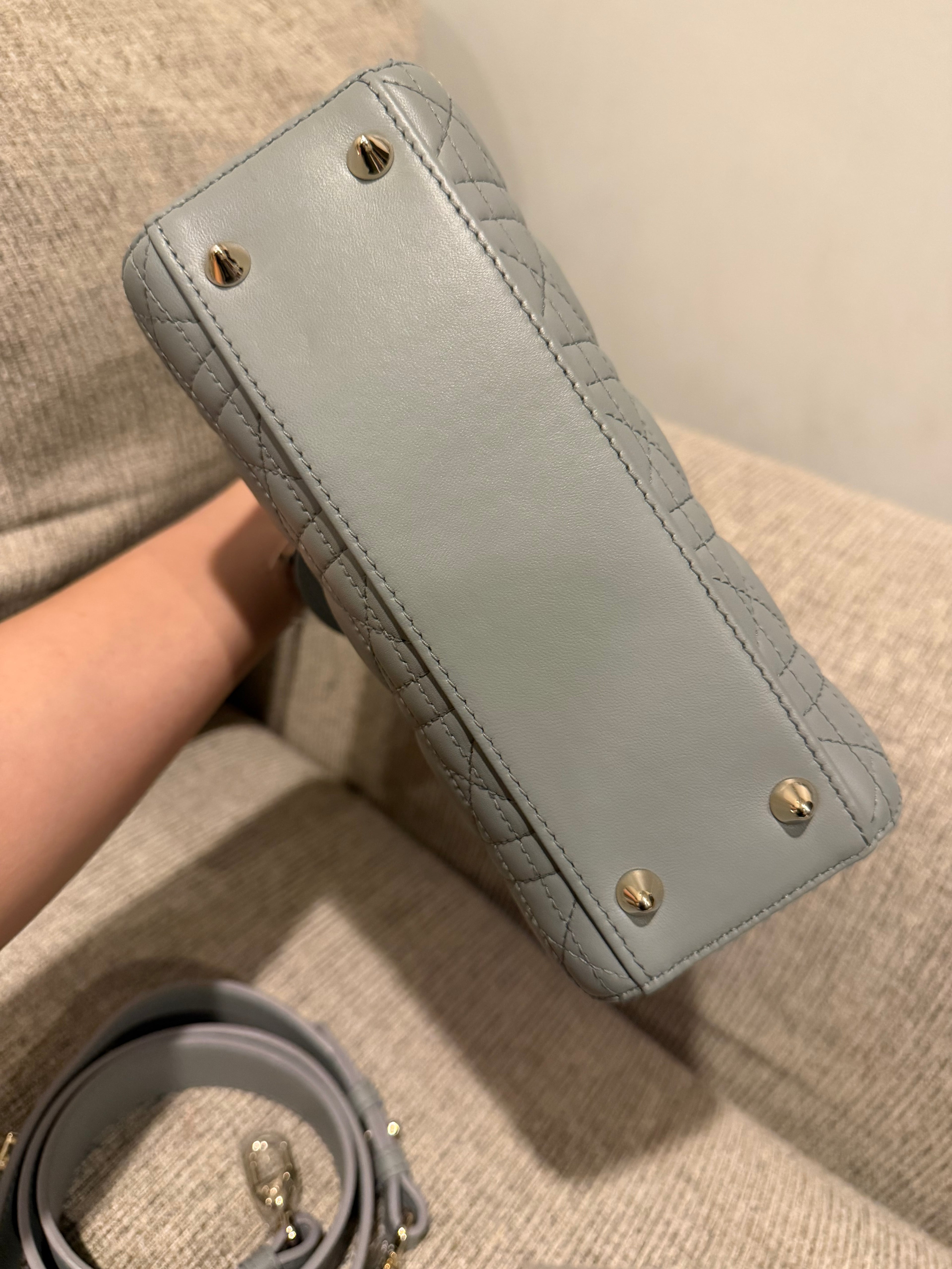 Lady Dior Small Grey ABC