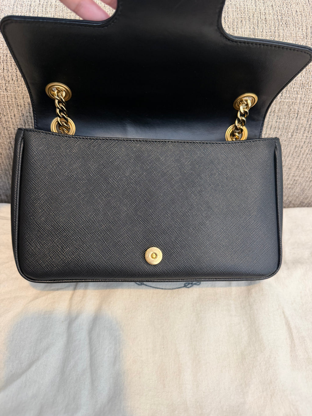 Prada Saffiano Flap Chain Bag