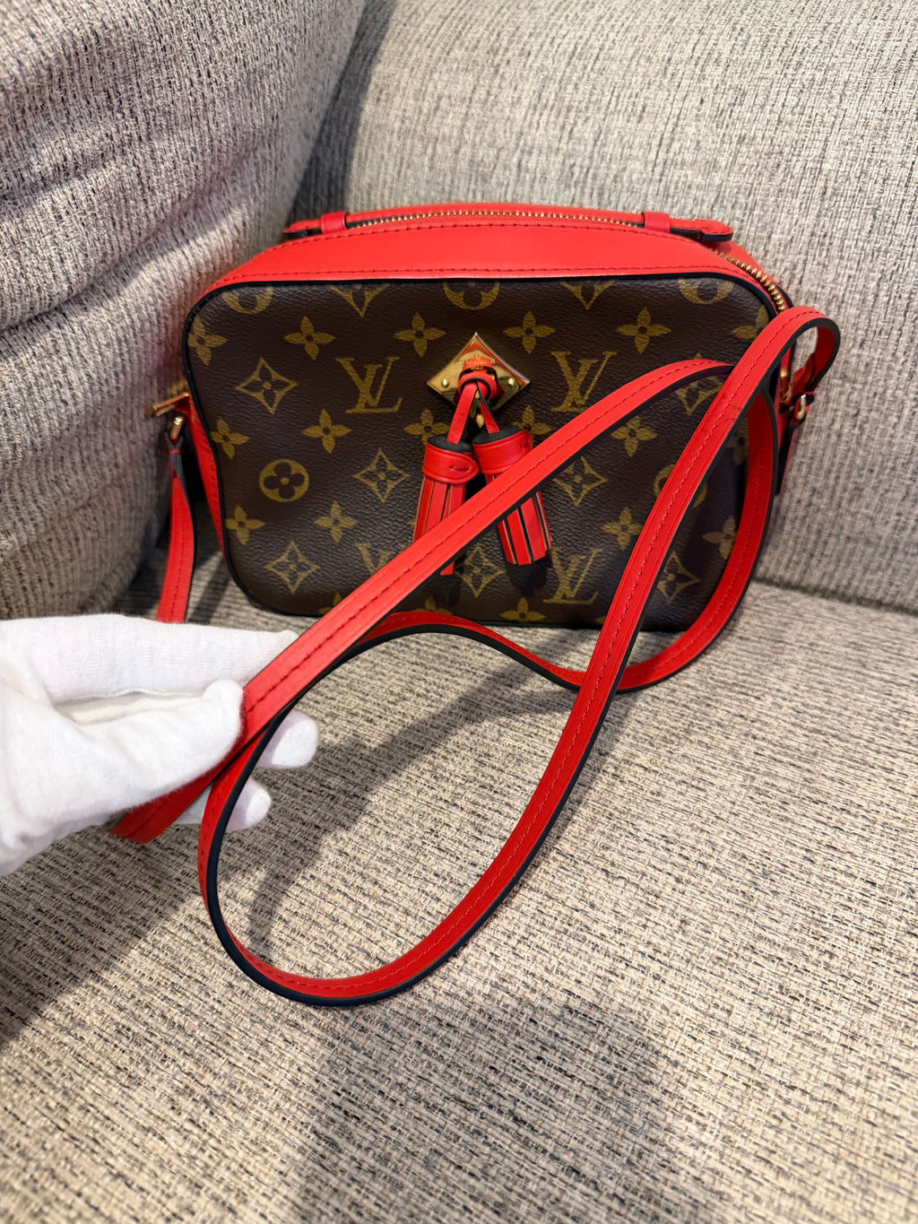 Louis Vuitton Saintonge Red