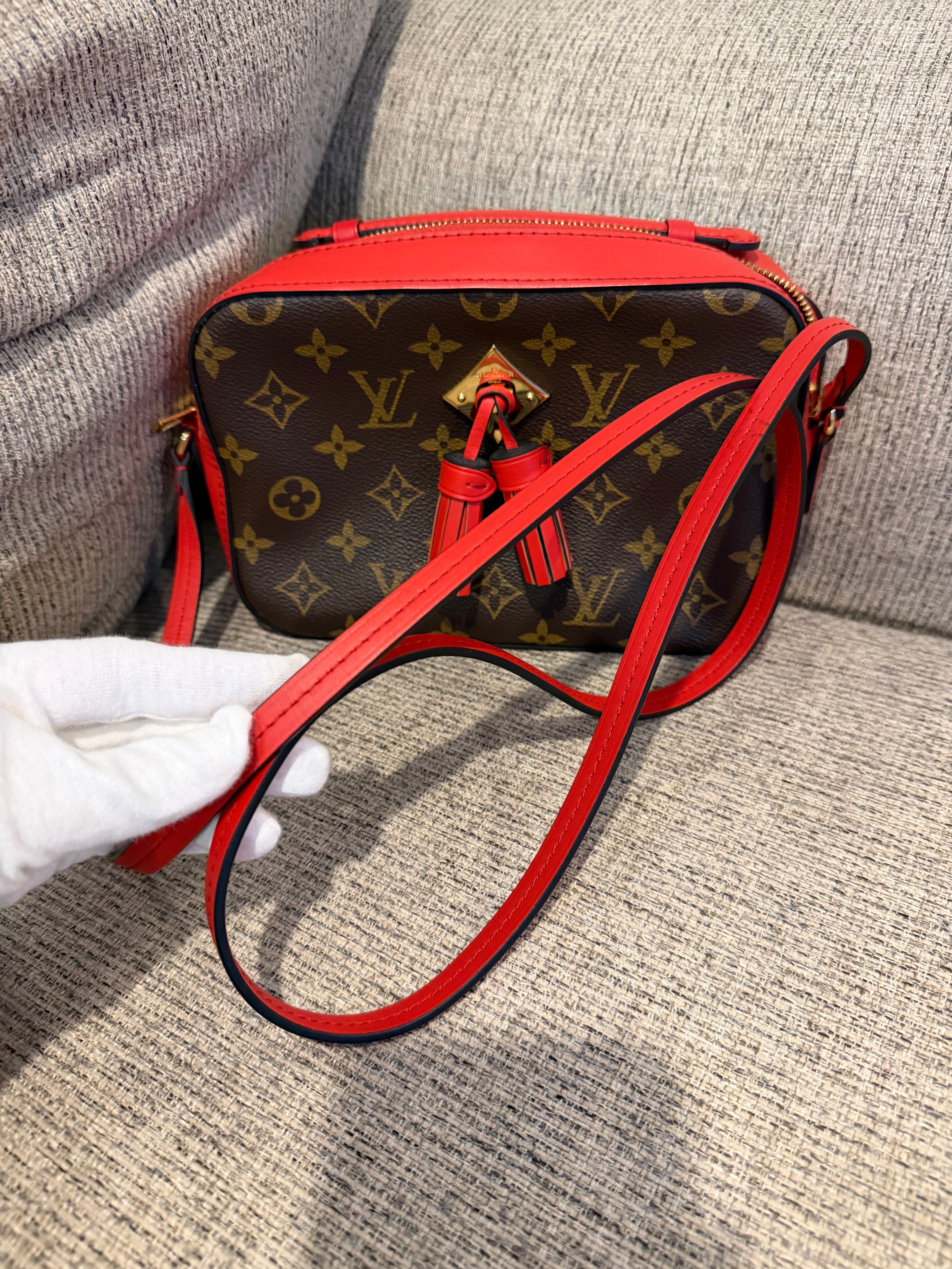 Louis Vuitton Saintonge Red