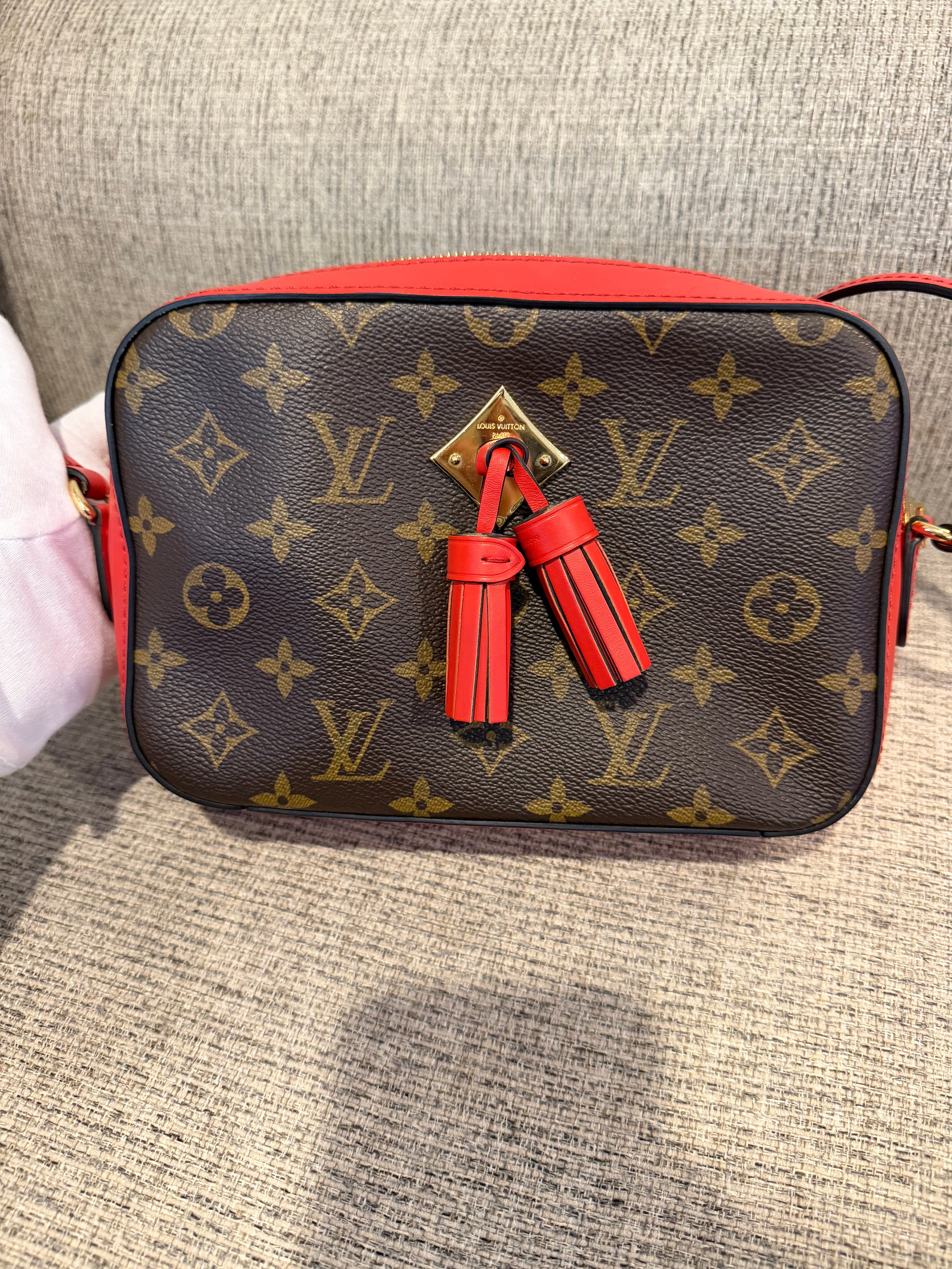 Louis Vuitton Saintonge Red