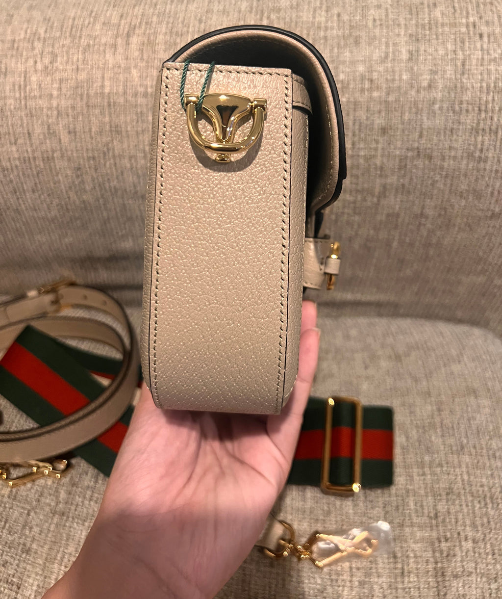 Gucci Horsebit Mini 2-Straps Limited White logo