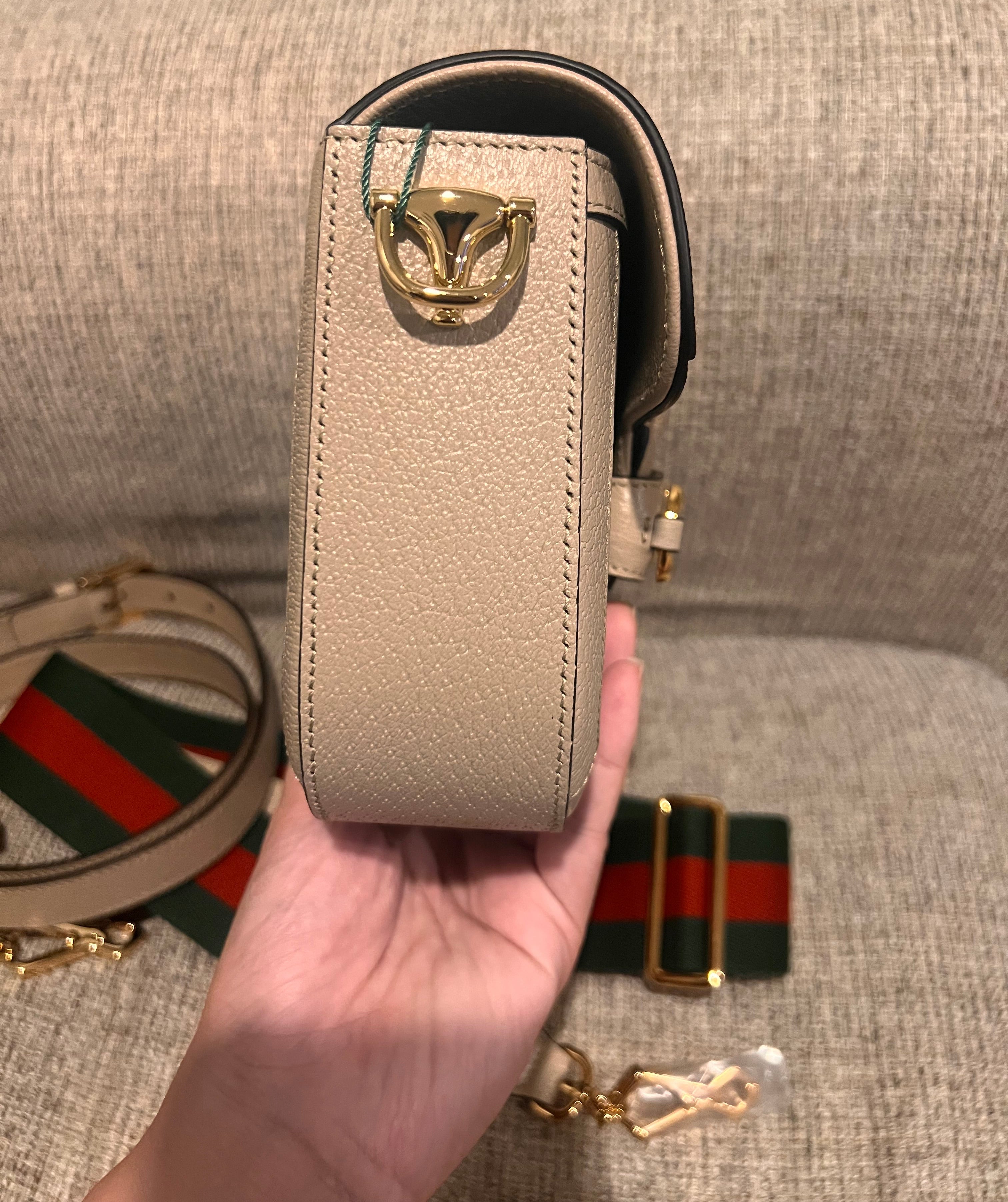 Gucci Horsebit Mini 2-Straps Limited White logo