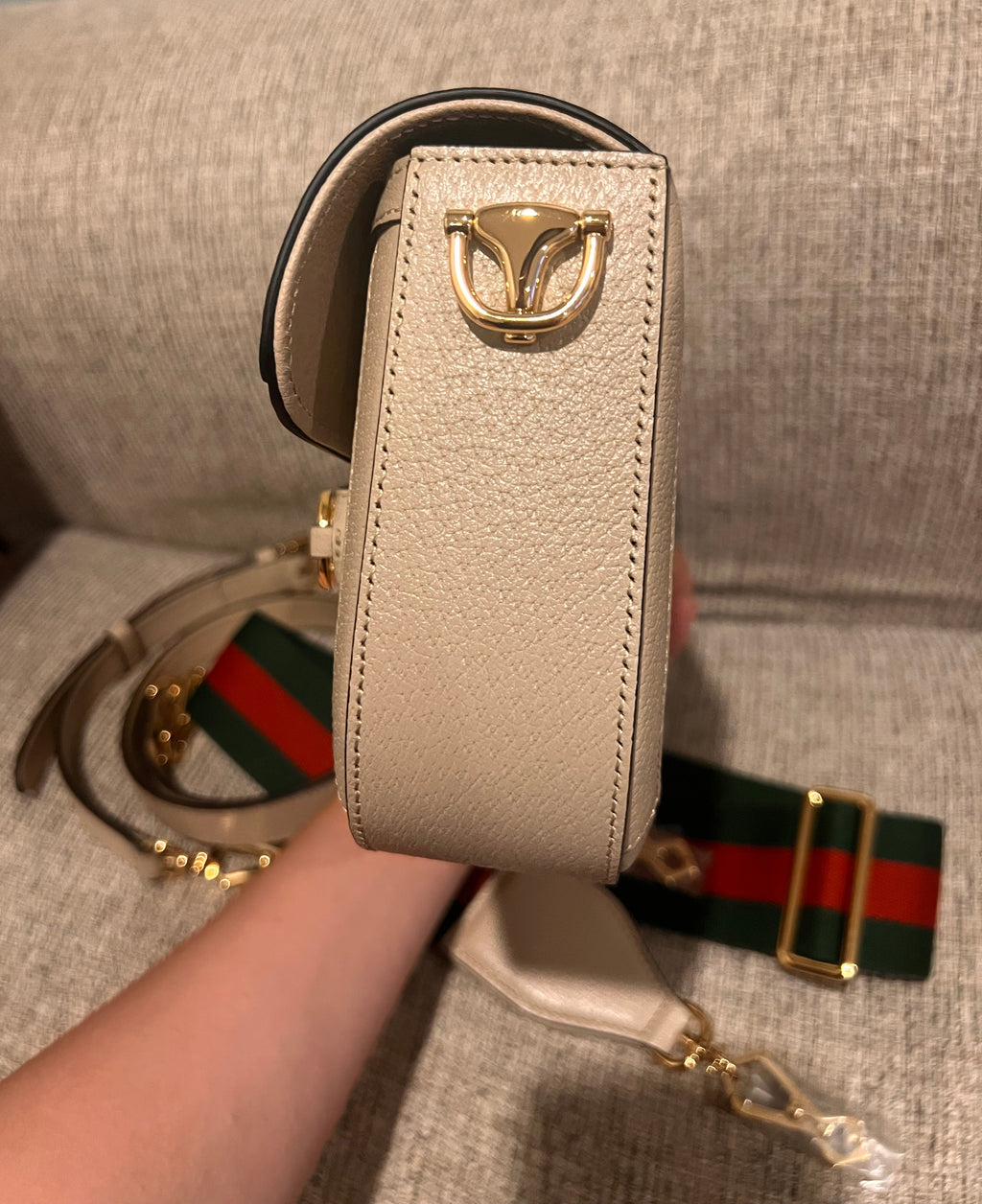 Gucci Horsebit Mini 2-Straps Limited White logo