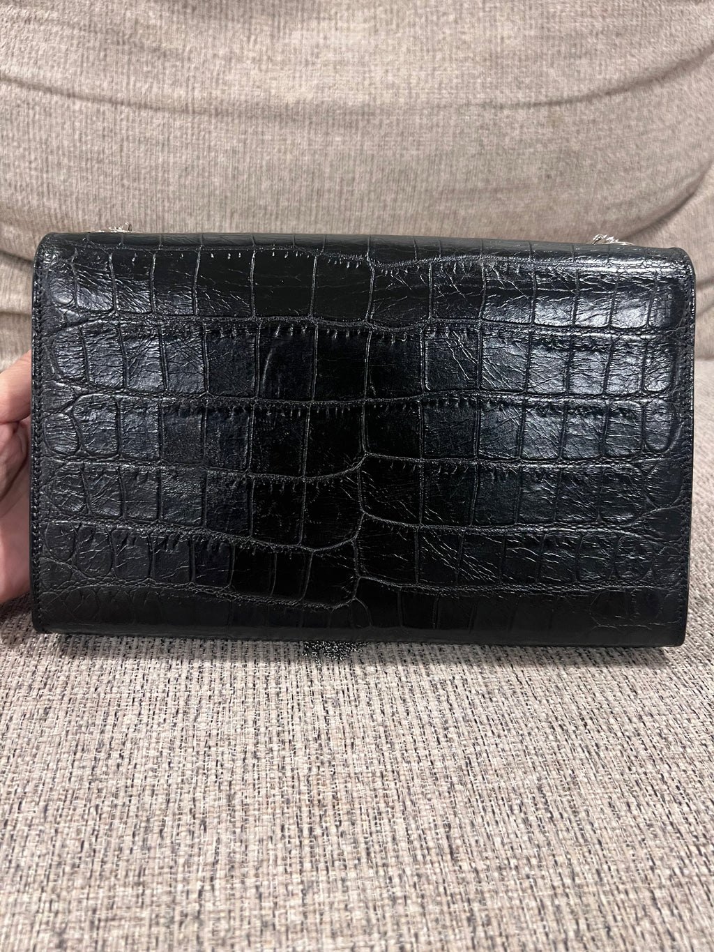 YSL Kate w/ Tassel Croc Medium