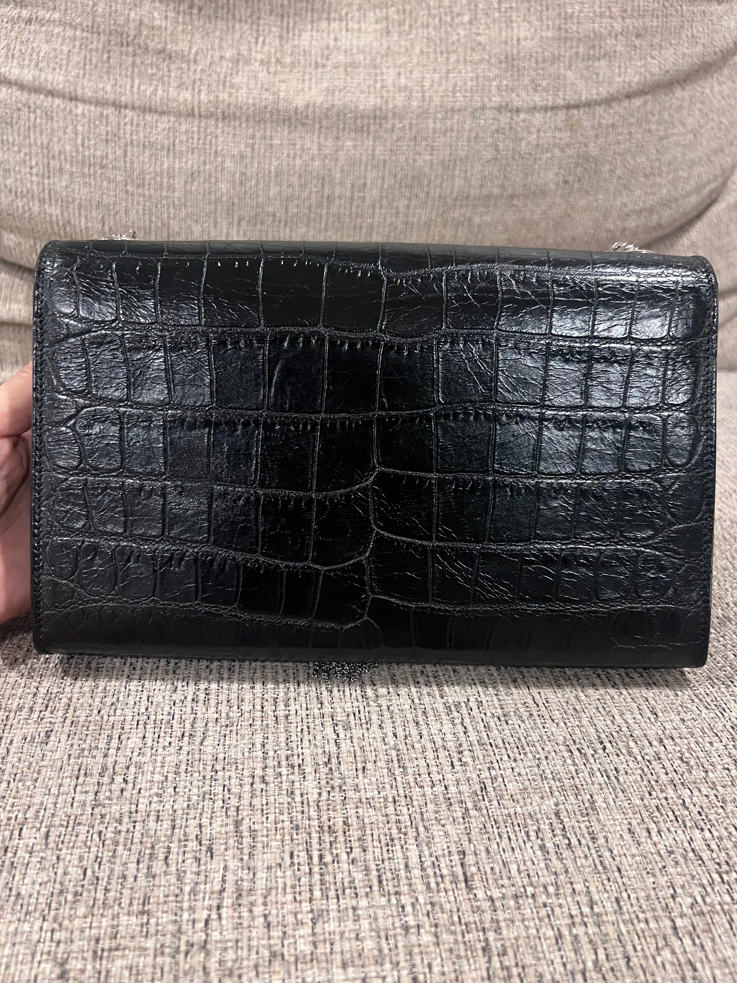 YSL Kate w/ Tassel Croc Medium