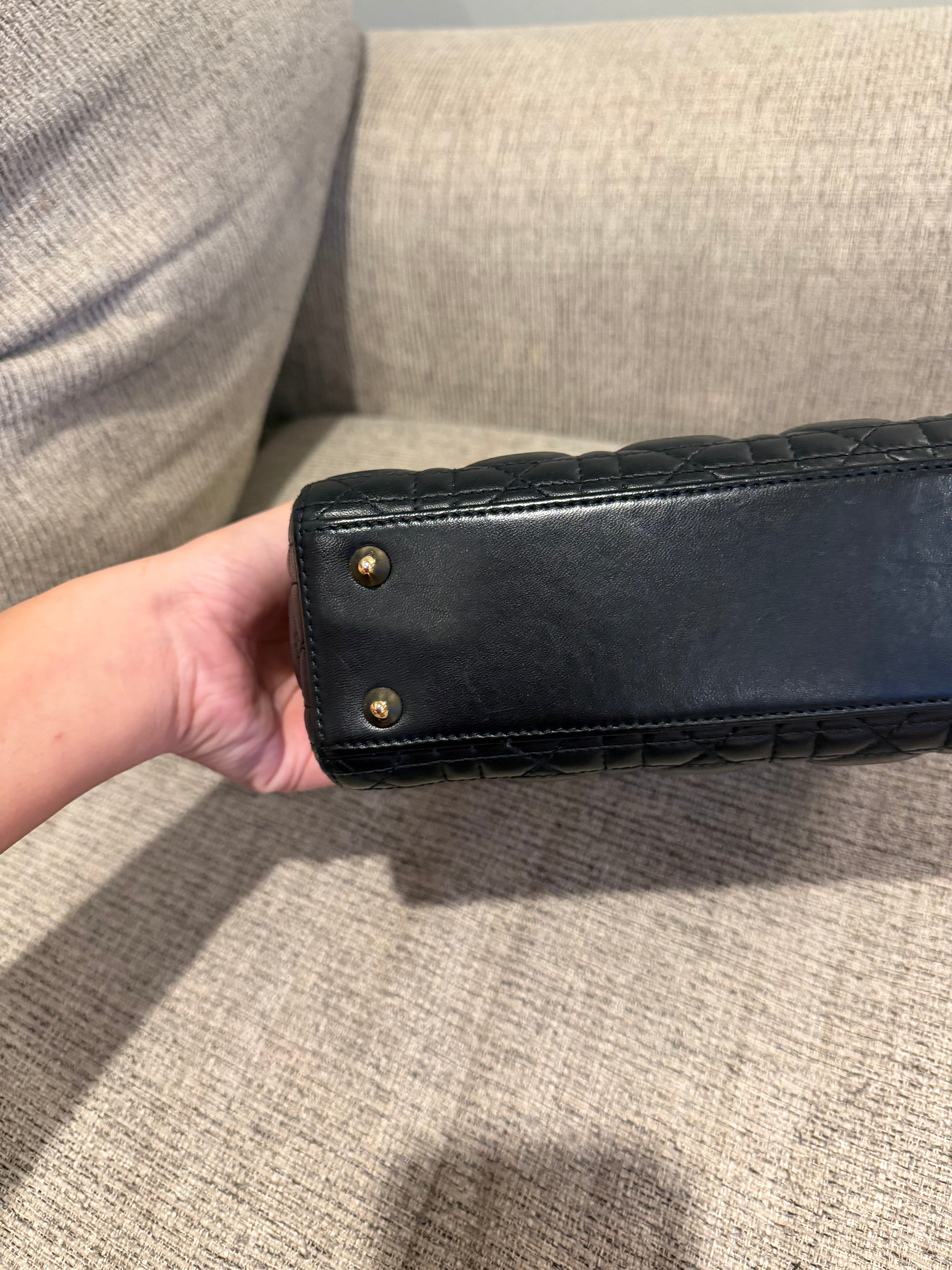 Lady Dior Small Black GHW
