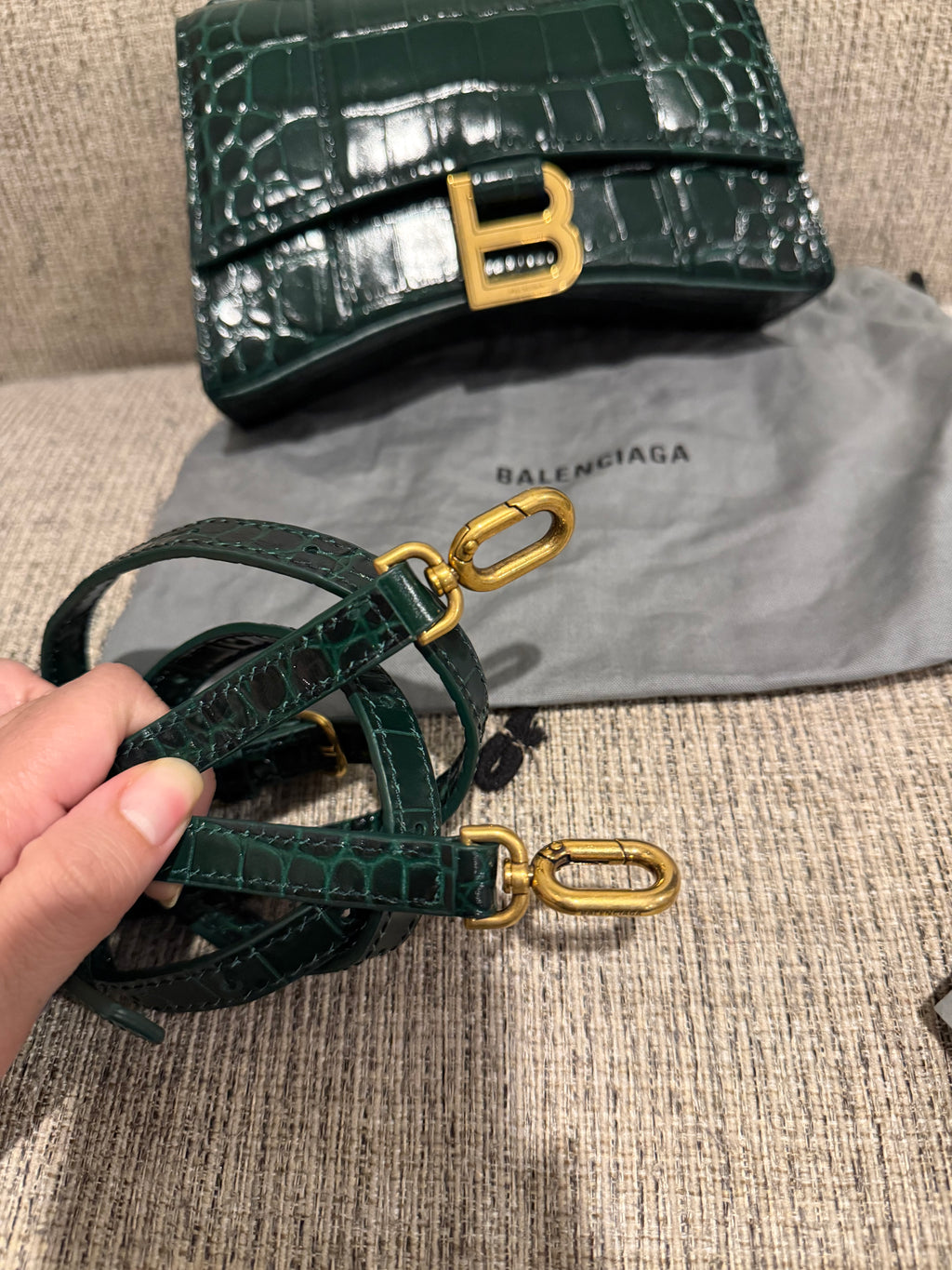 Balenciaga Hourglass Croc XS
