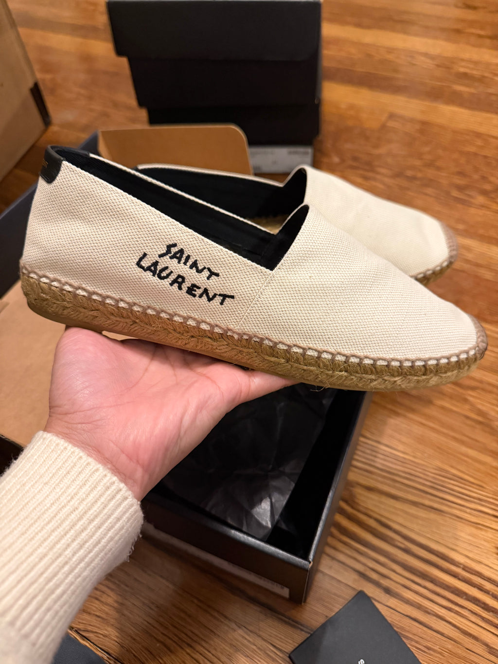 YSL Espadrilles Cream