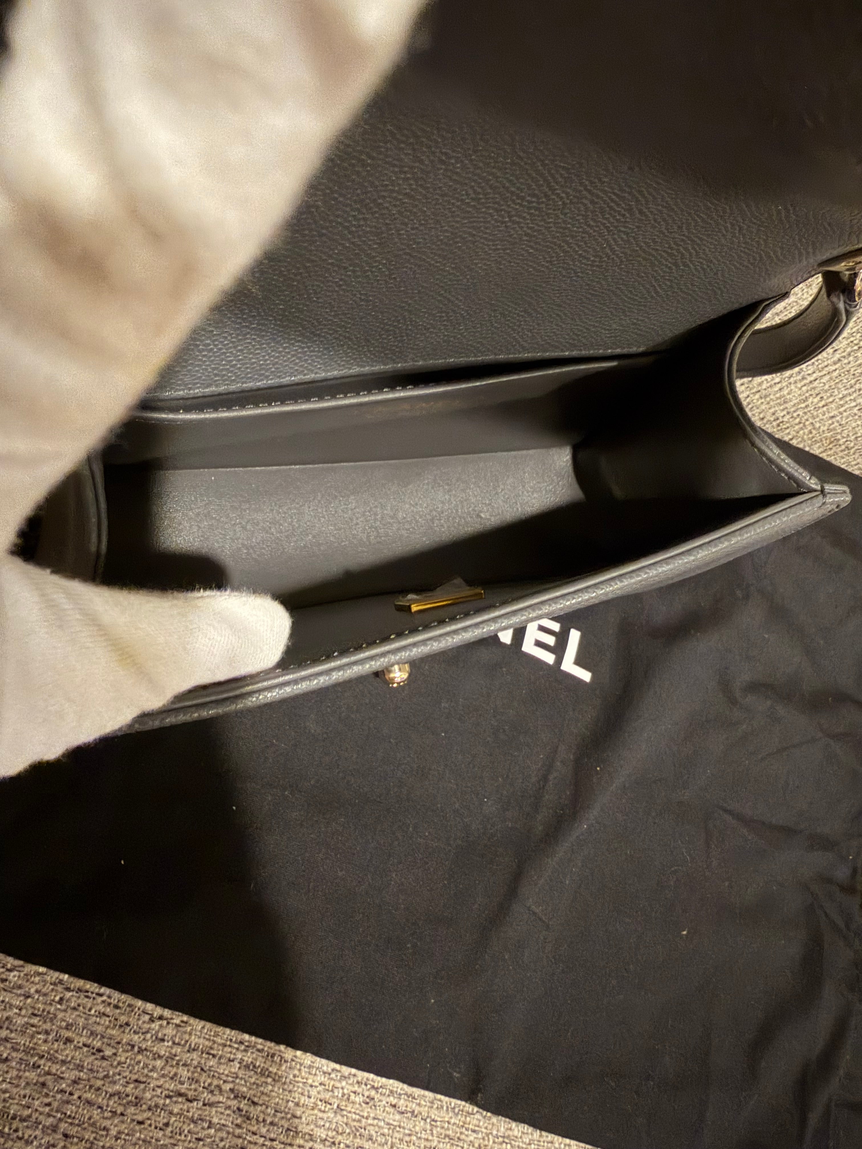 Chanel Leboy Small Grey Champagne Gold HW*Microchipped*