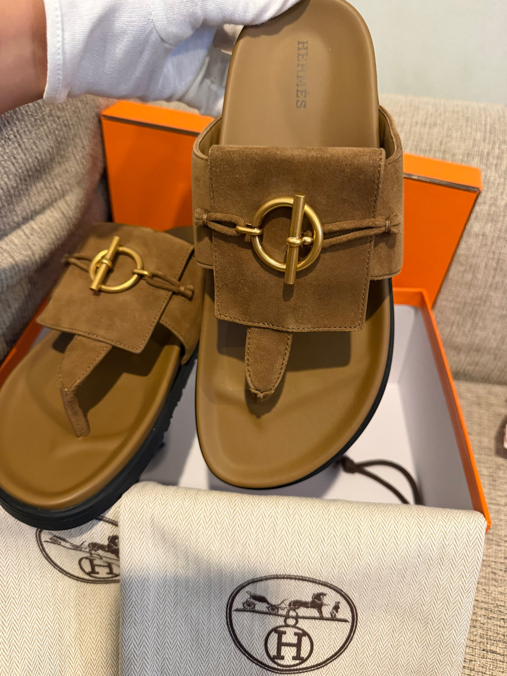 Hermes Sandals Brown