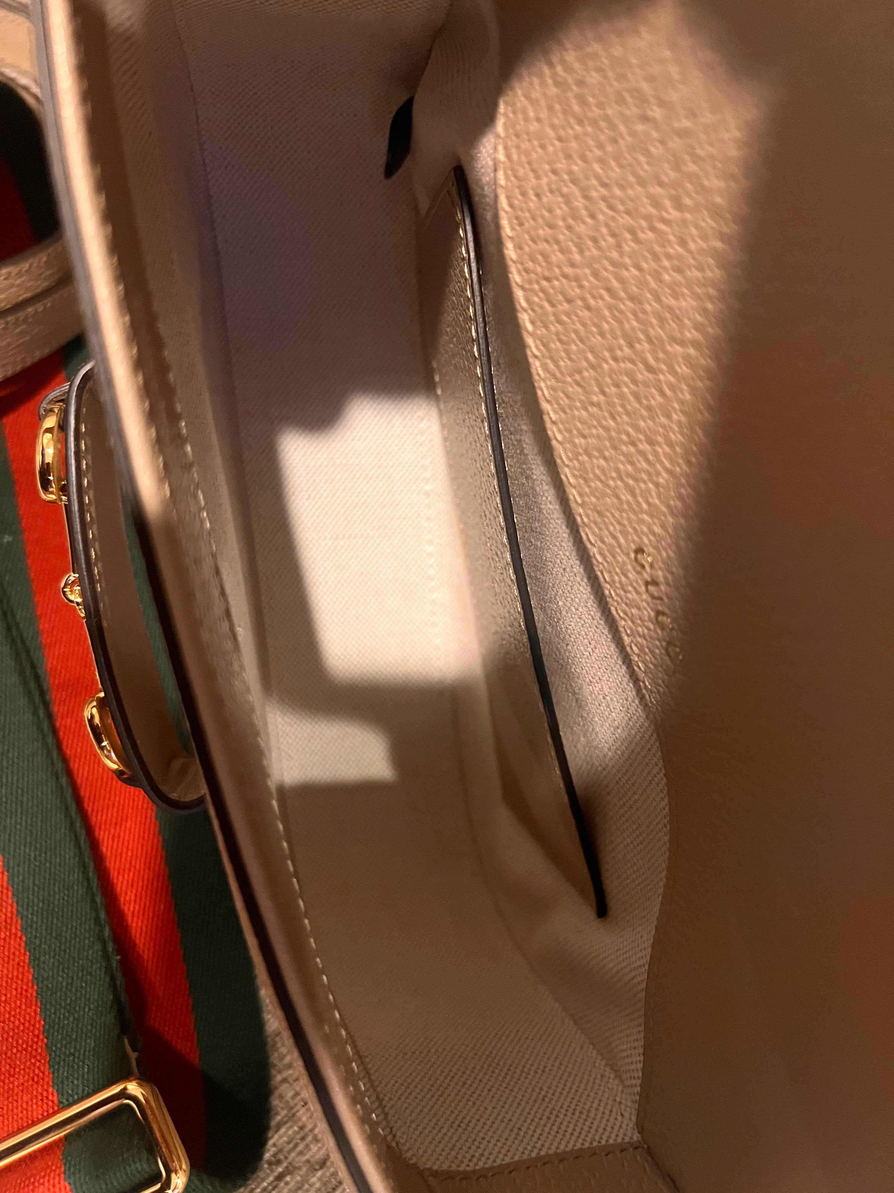 Gucci Horsebit Mini 2-Straps Limited White logo