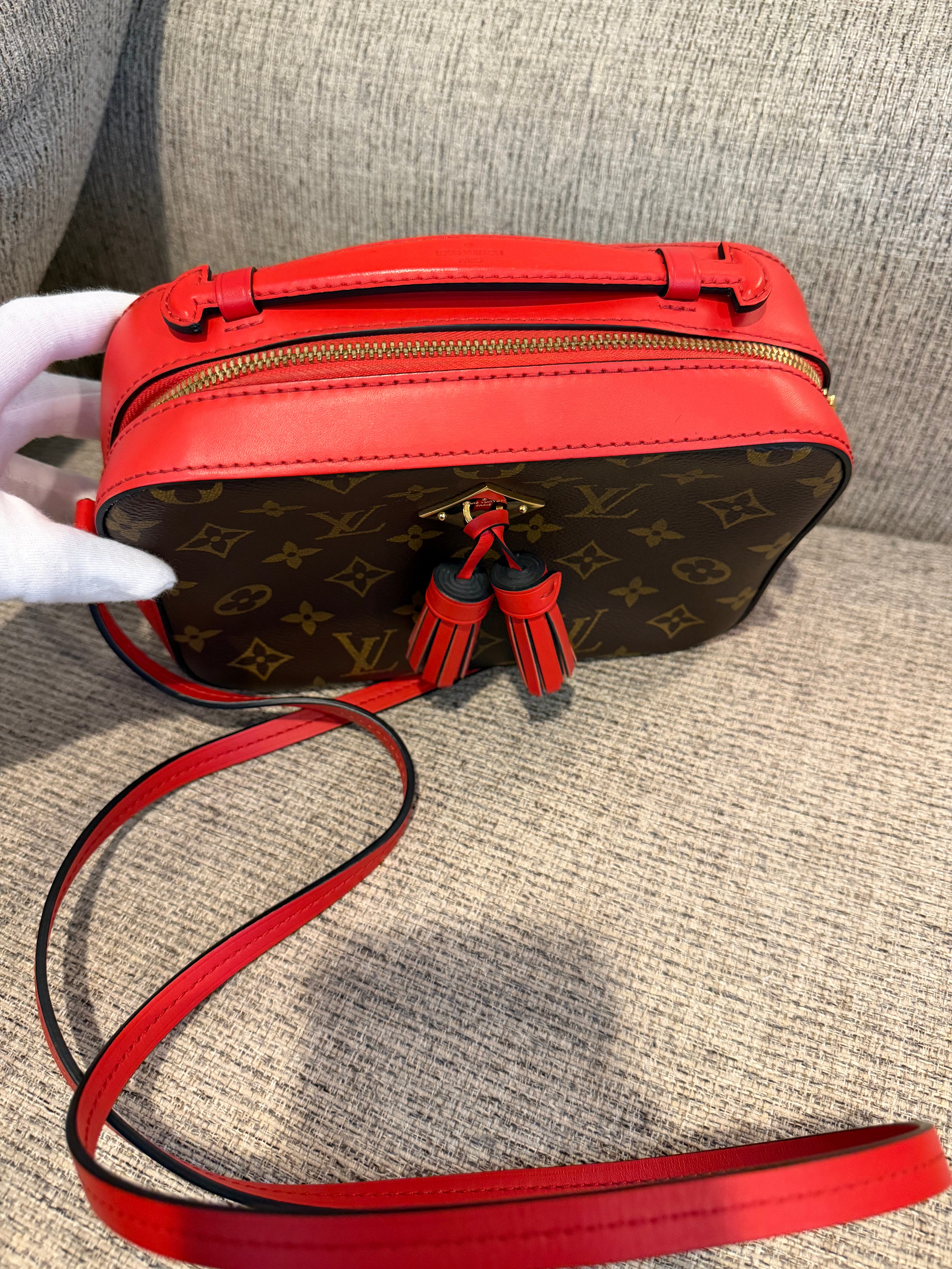 Louis Vuitton Saintonge Red