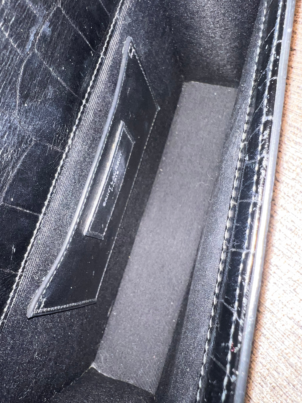 YSL Kate w/ Tassel Croc Medium