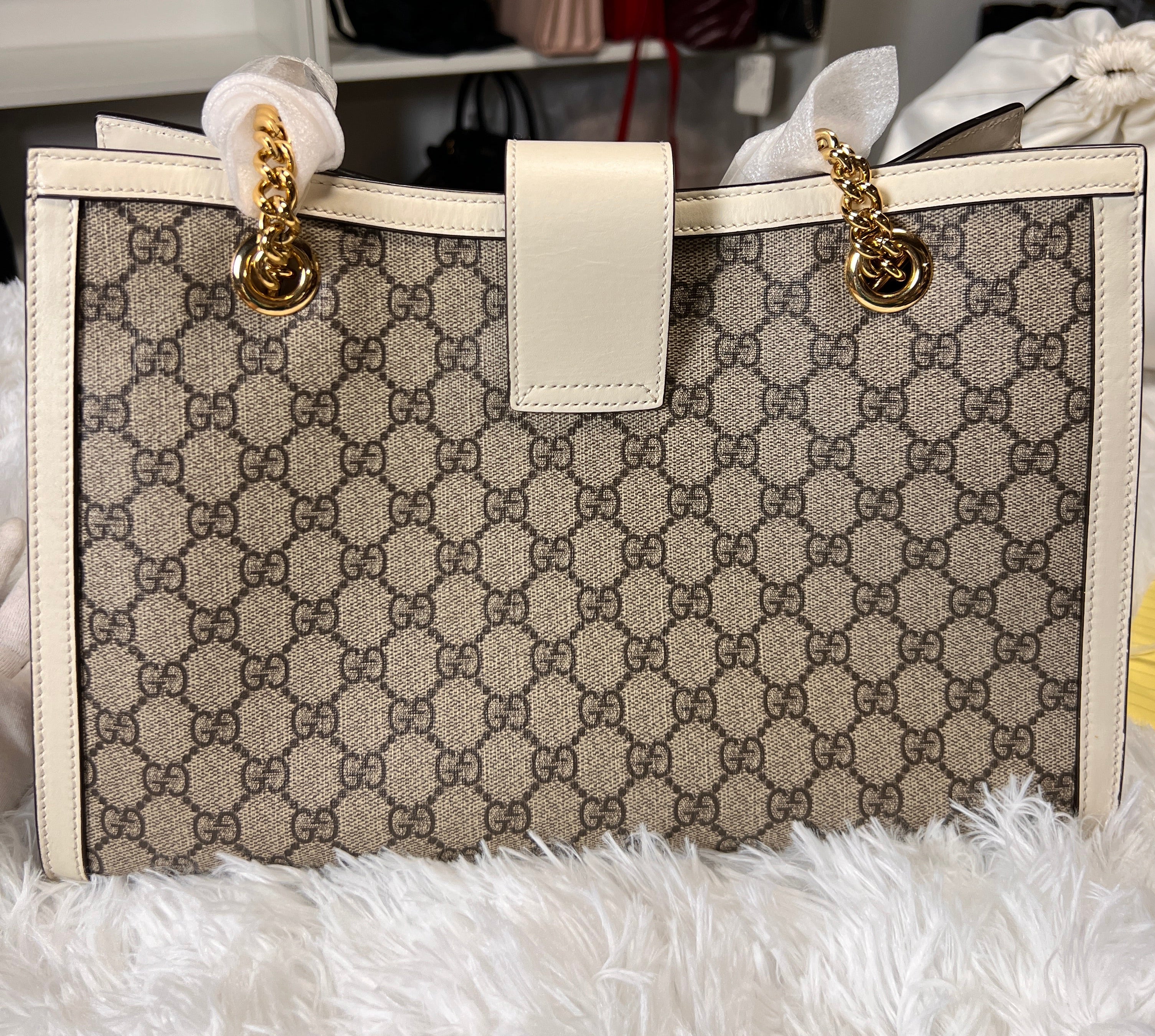 Gucci Supreme Padlock Tote Medium