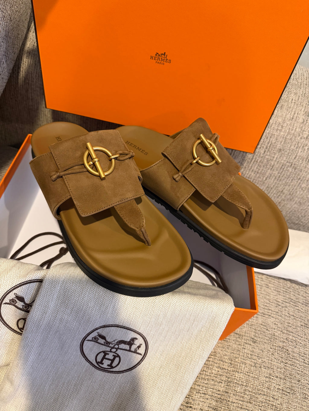 Hermes Sandals Brown