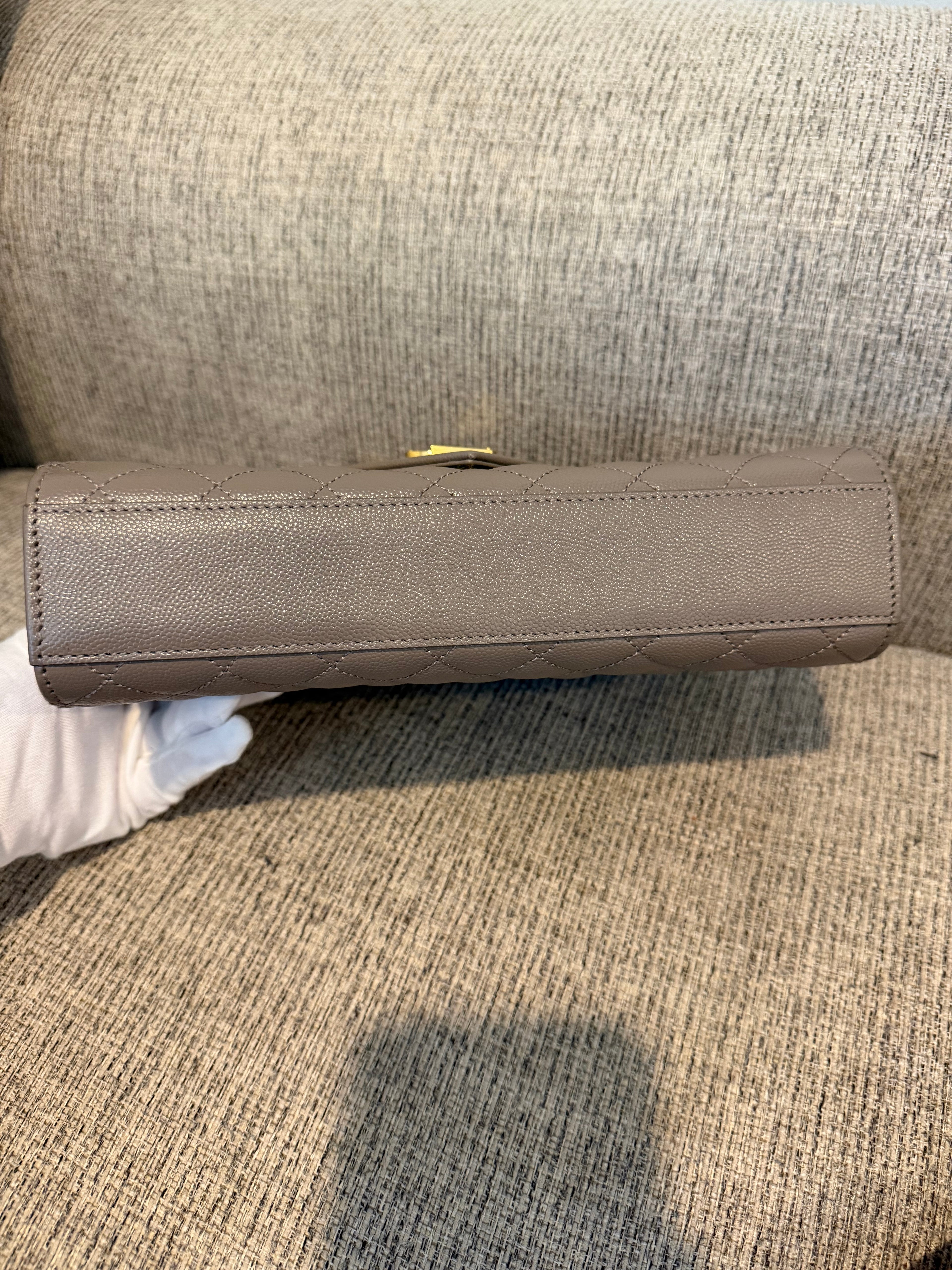 YSL Envelope Medium Taupe