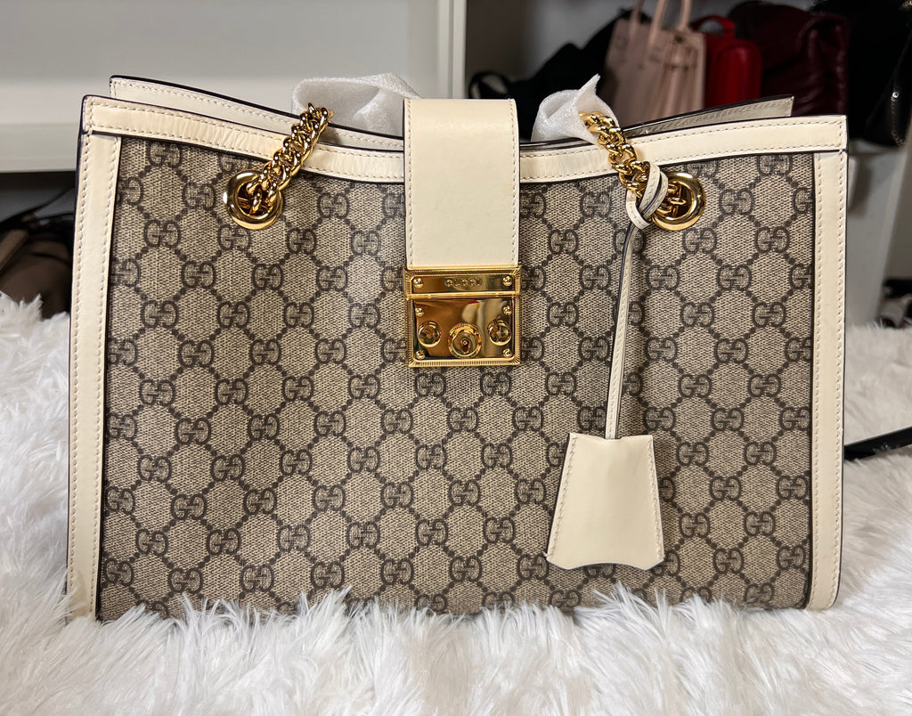 Gucci Supreme Padlock Tote Medium