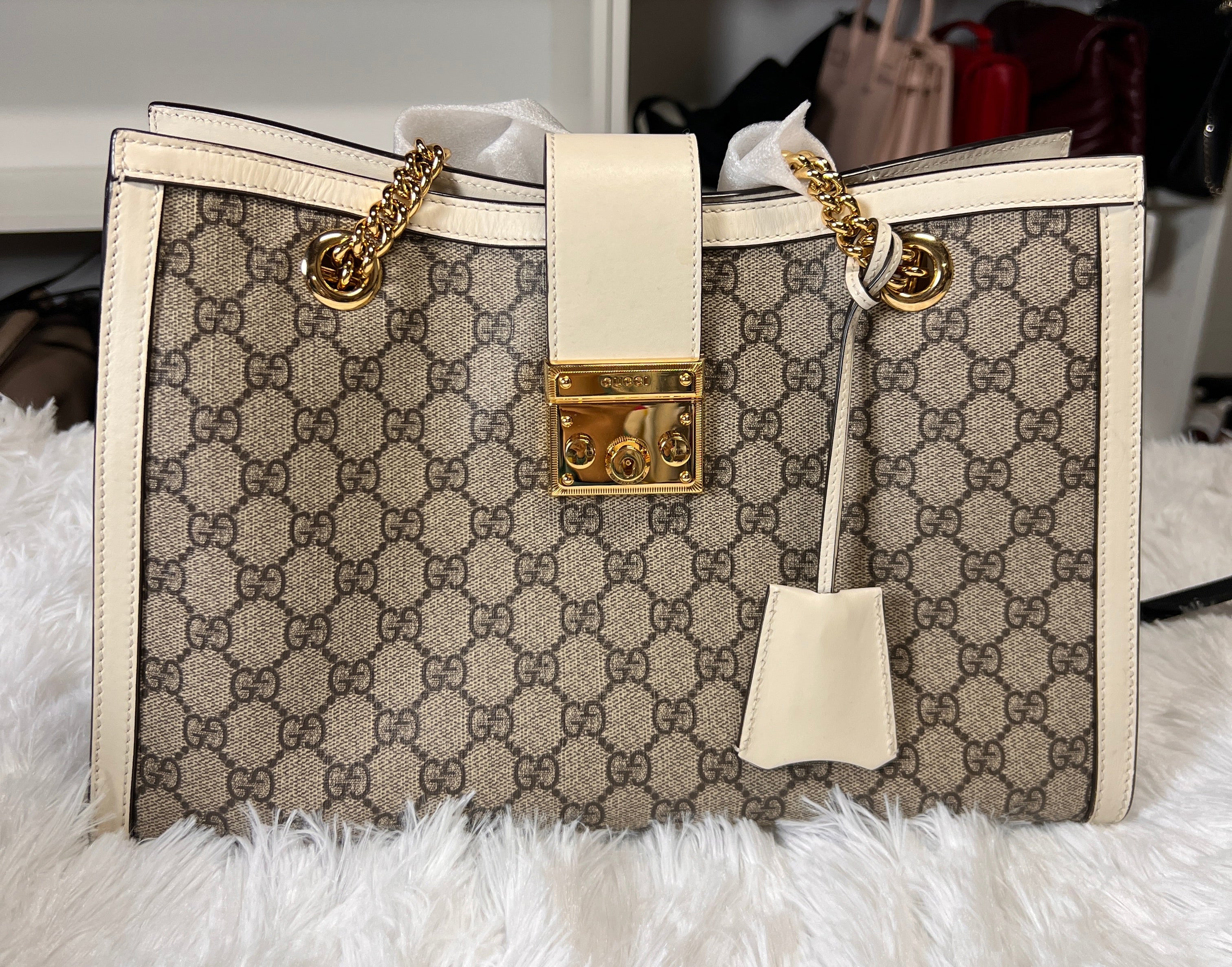 Gucci Supreme Padlock Tote Medium