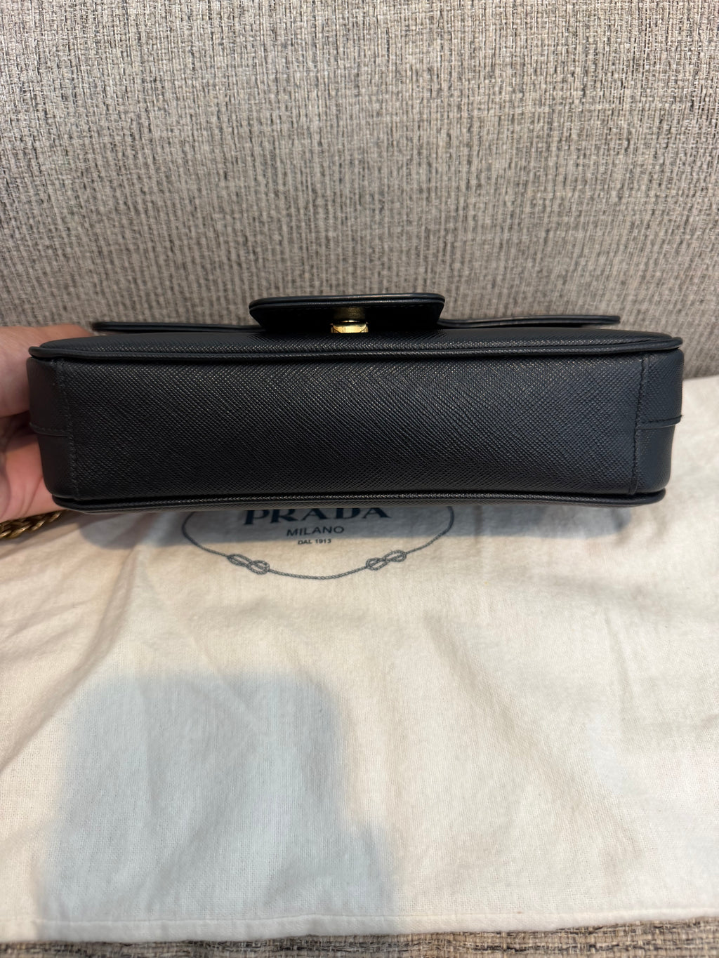 Prada Saffiano Flap Chain Bag