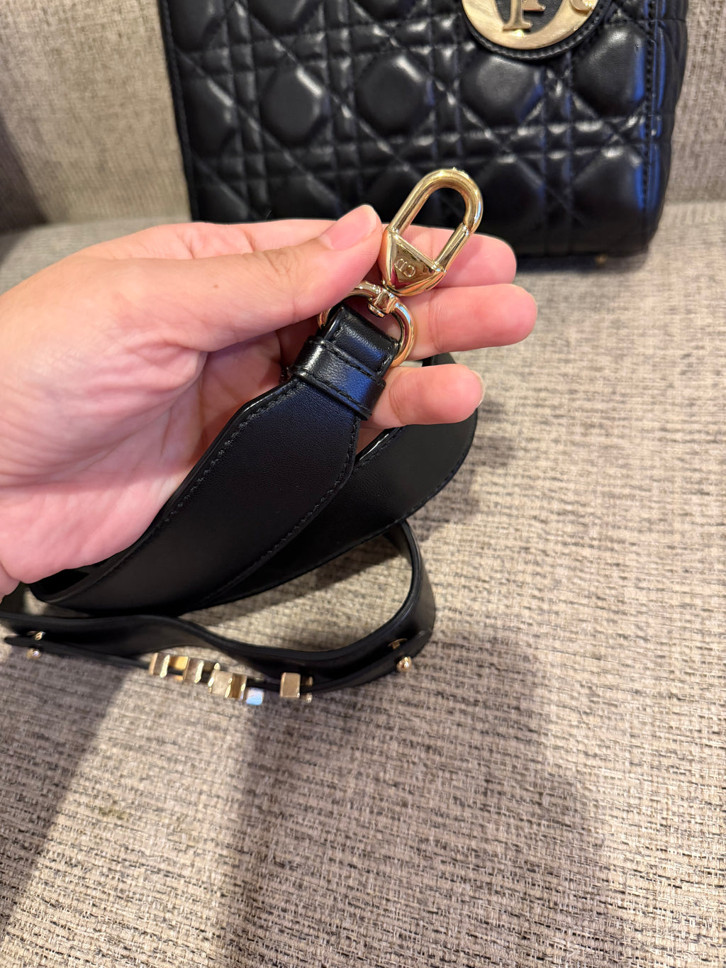 Lady Dior Small Black GHW