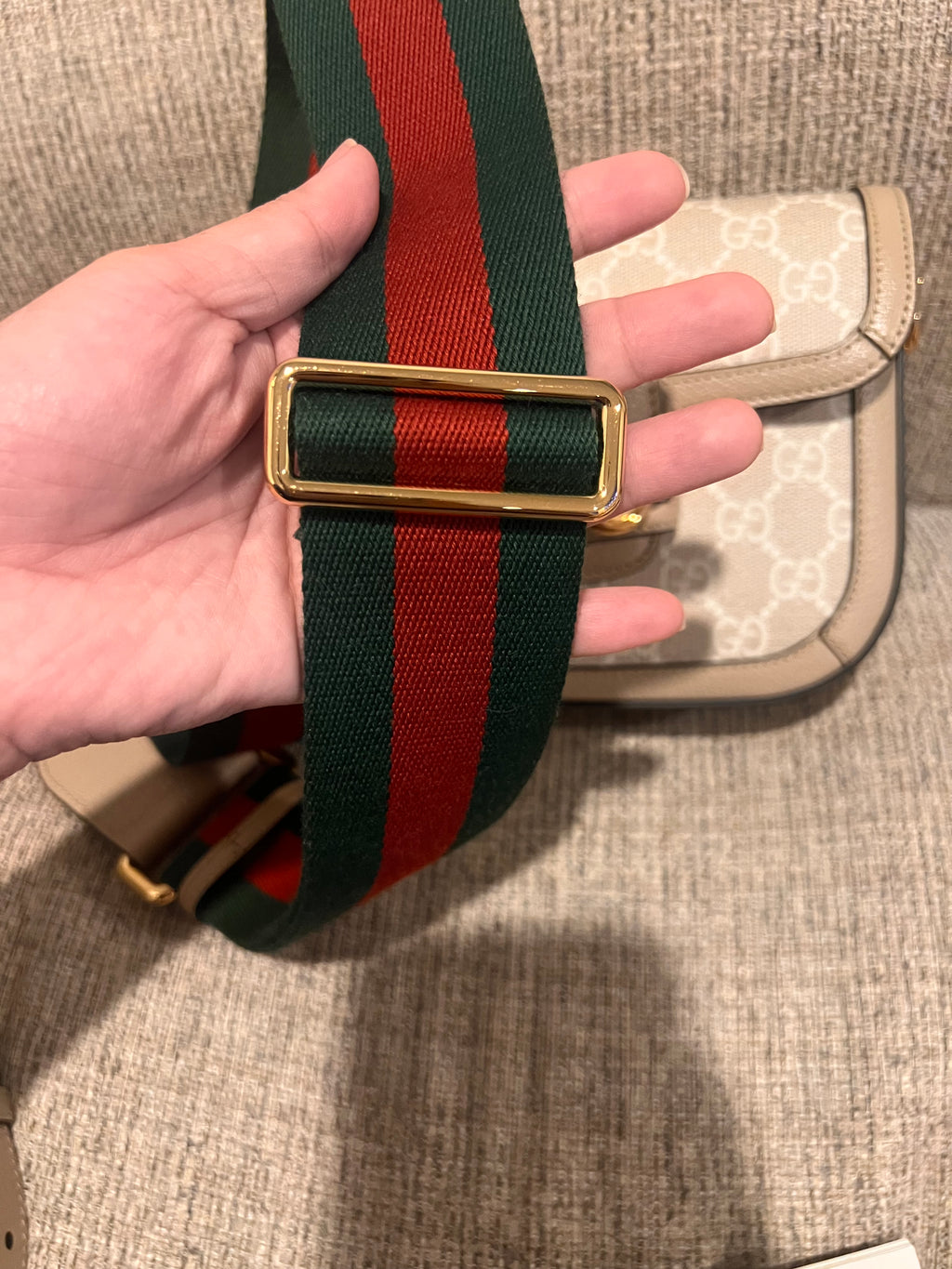 Gucci Horsebit Mini 2-Straps Limited White logo