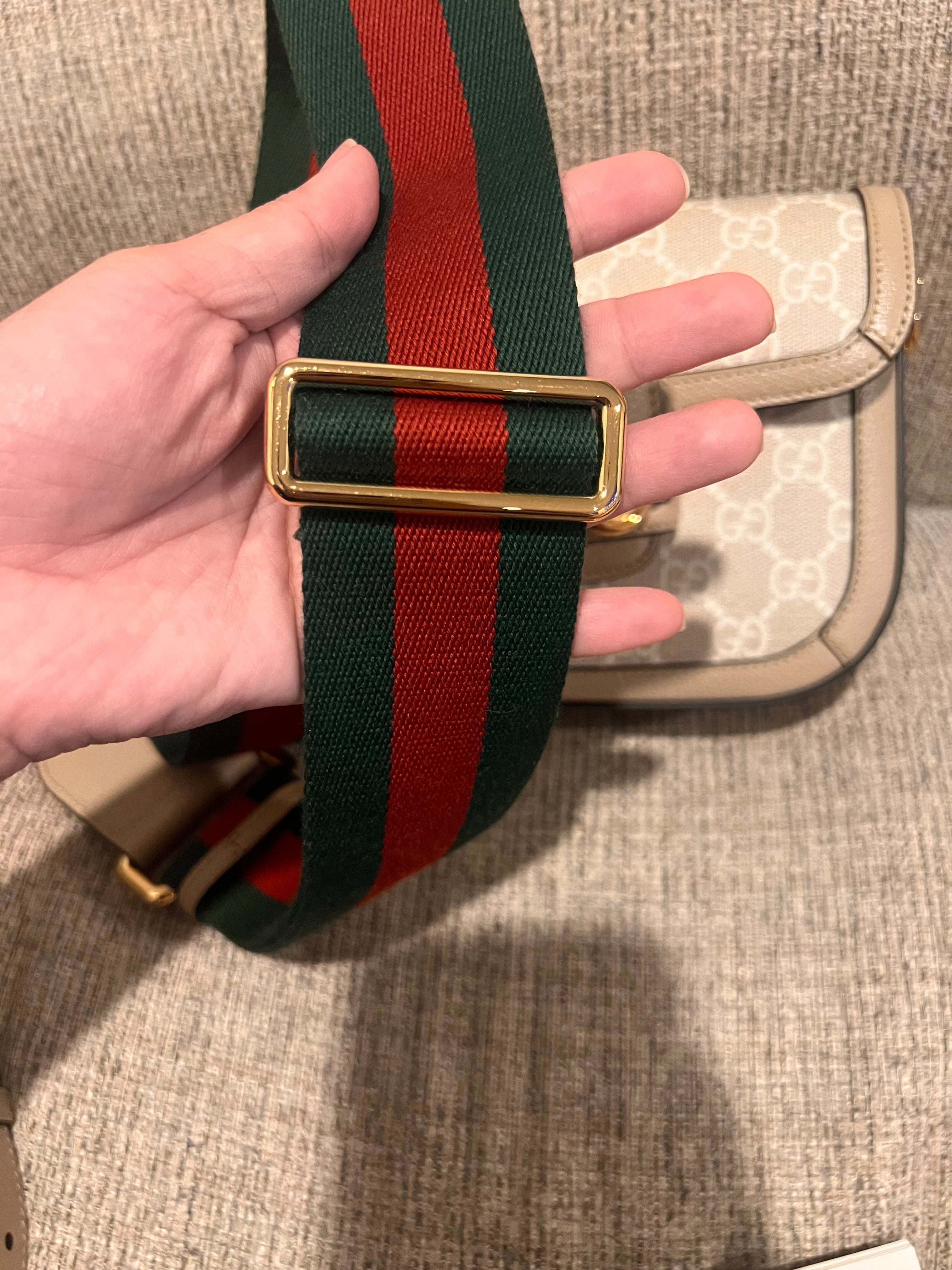 Gucci Horsebit Mini 2-Straps Limited White logo