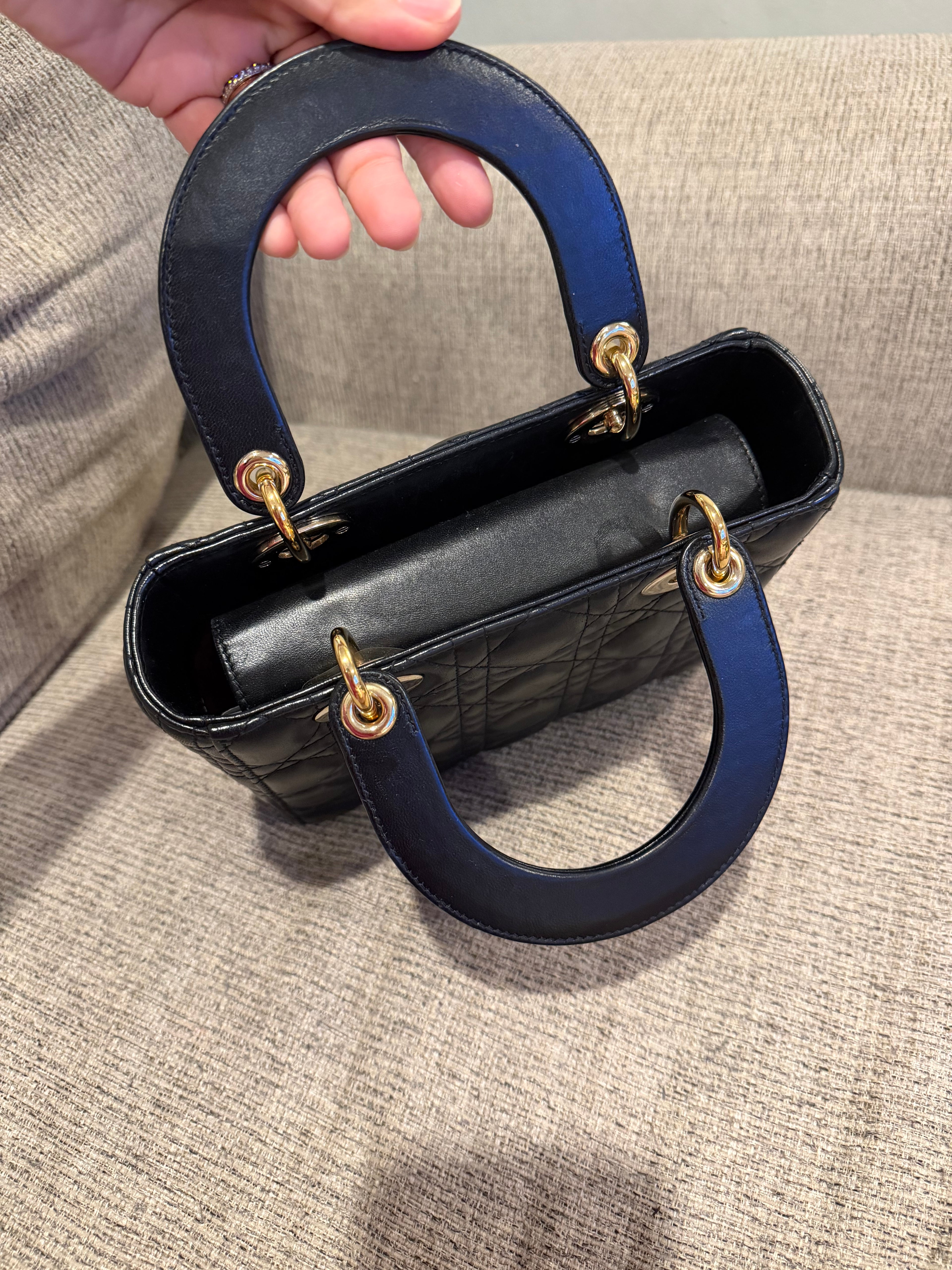 Lady Dior Small Black GHW