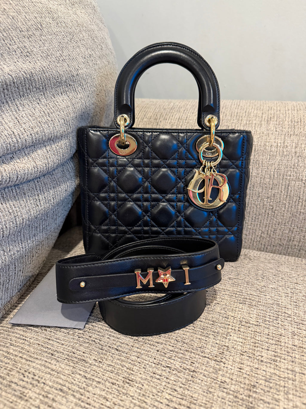 Lady Dior Small Black GHW