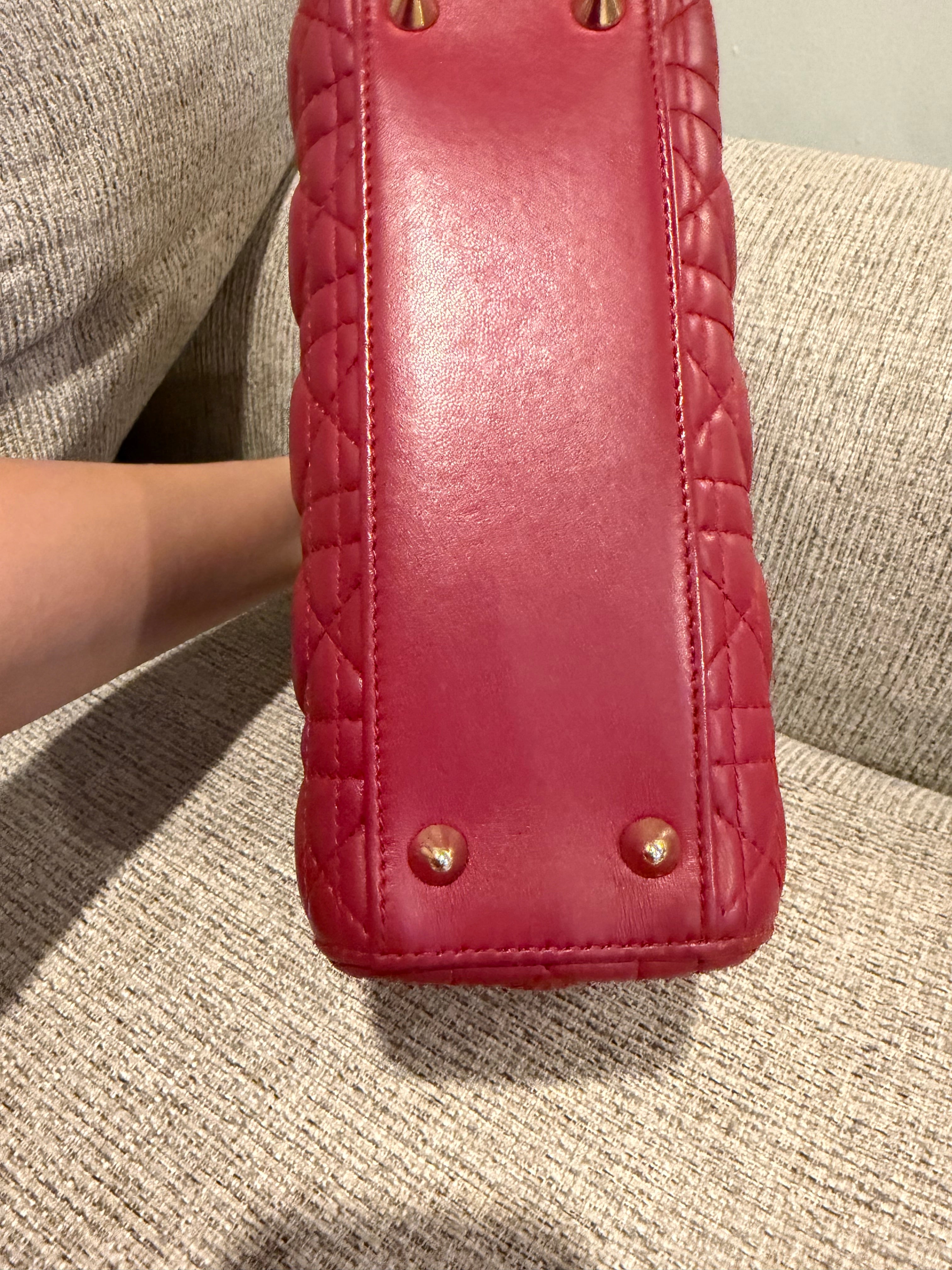 Lady Dior Small Red ABC Strap